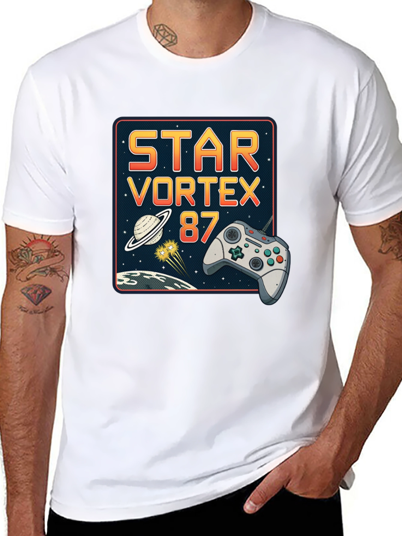 Star Vortex 87 Retro Gaming T-Shirt