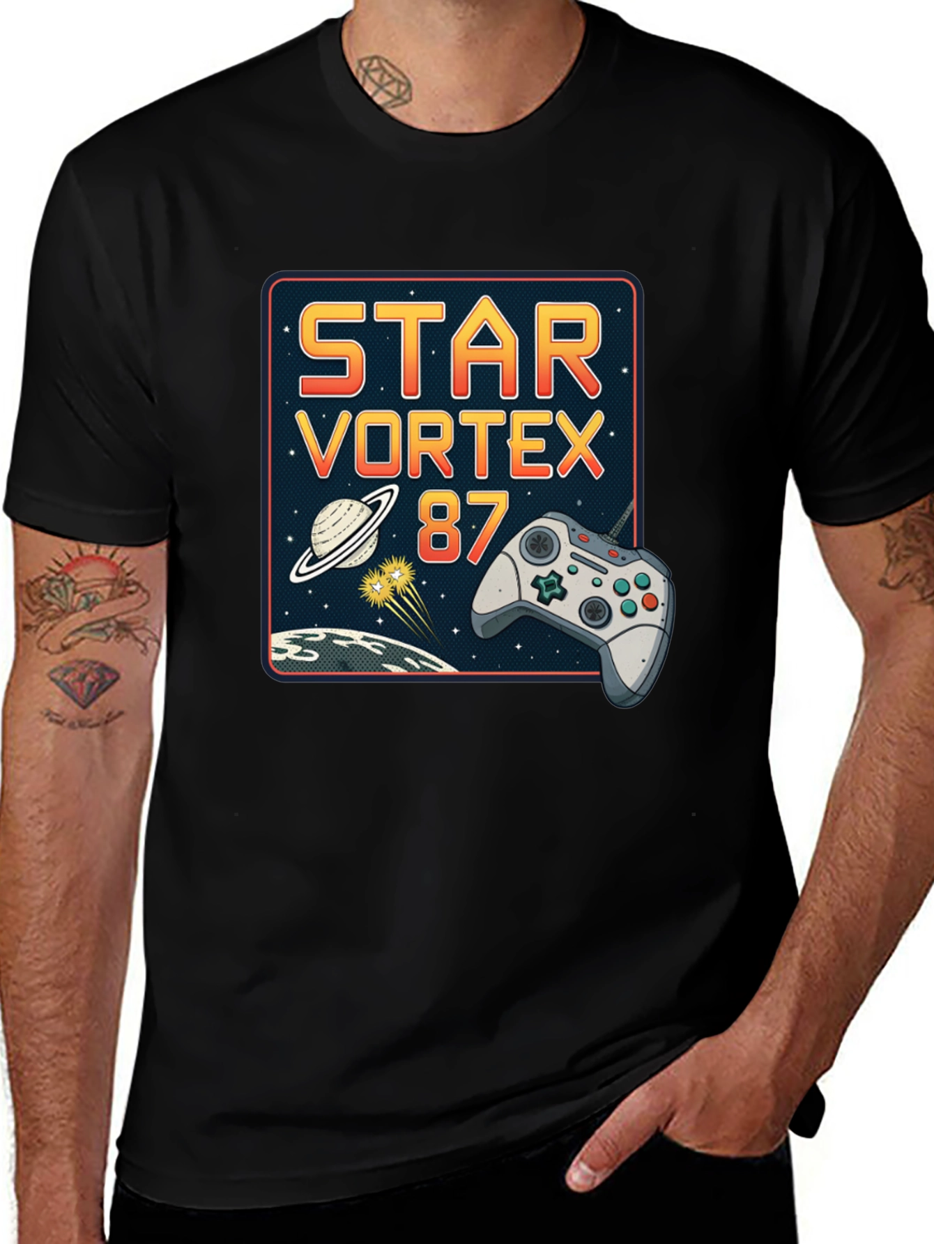 Star Vortex 87 Retro Gaming T-Shirt