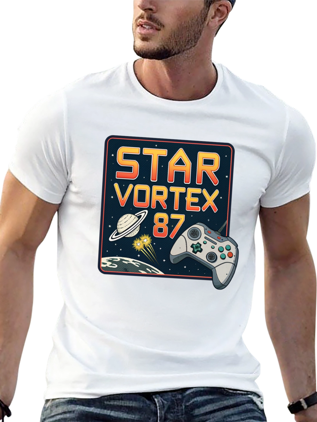 Star Vortex 87 Retro Gaming T-Shirt