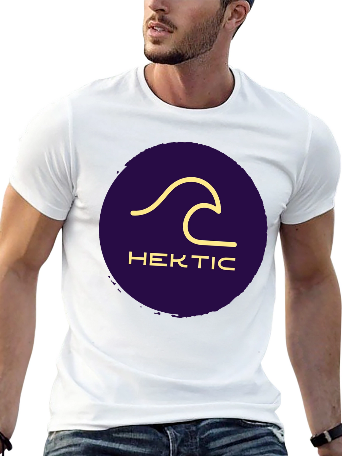 Hektic Wave Graphic Tee - Stylish Casual Wear