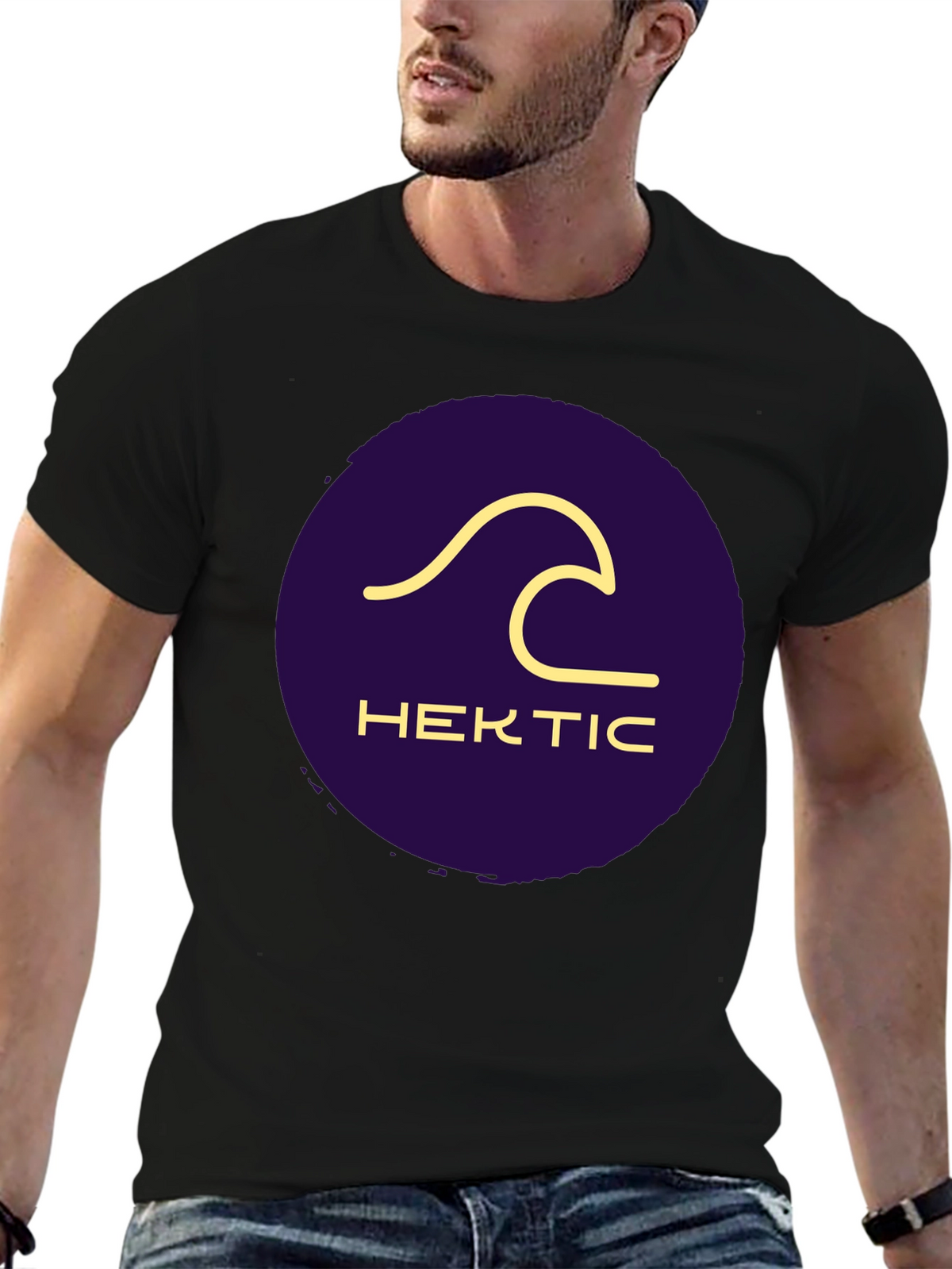 Hektic Wave Graphic Tee - Stylish Casual Wear