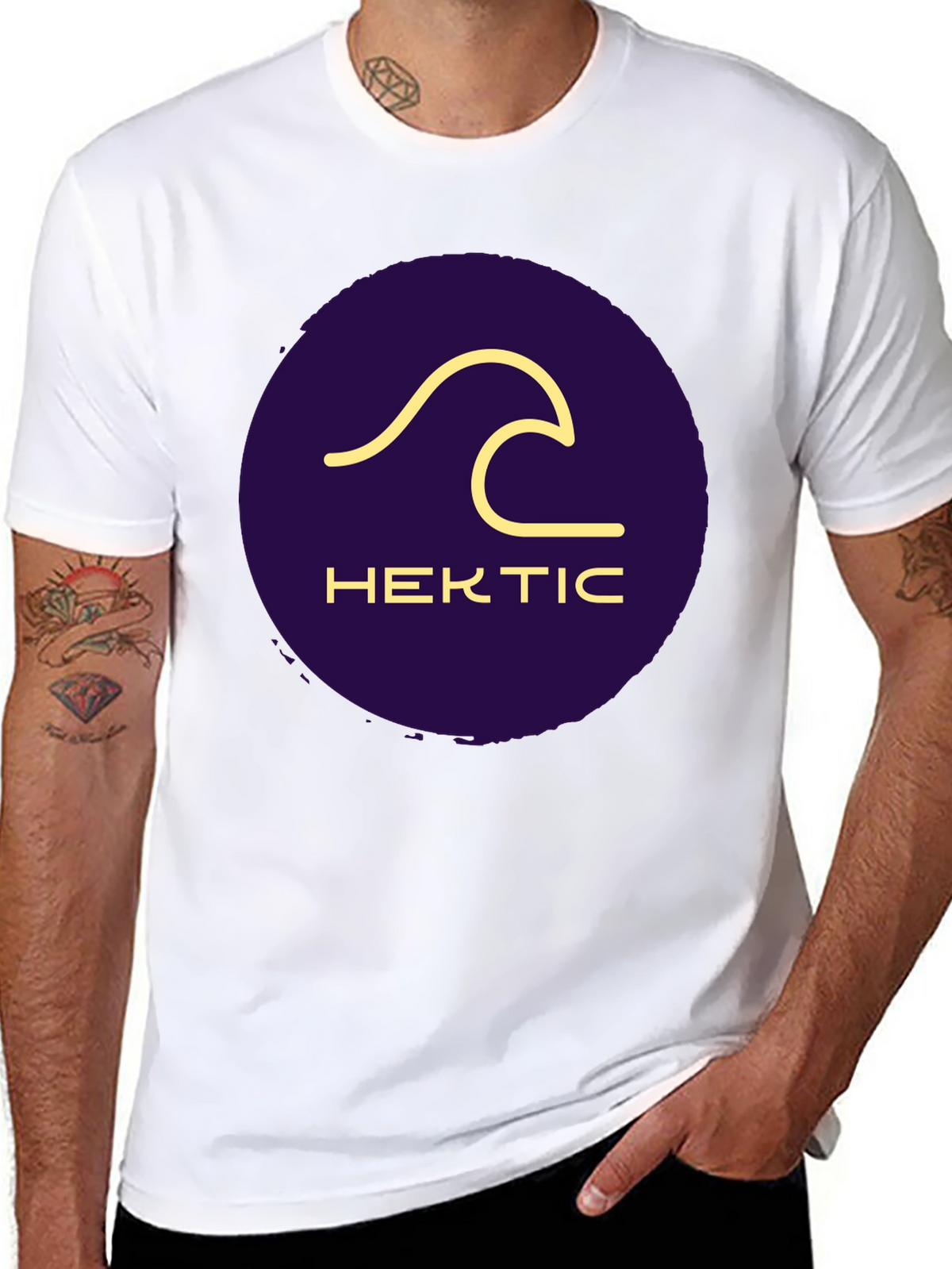 Hektic Wave Graphic Tee - Stylish Casual Wear