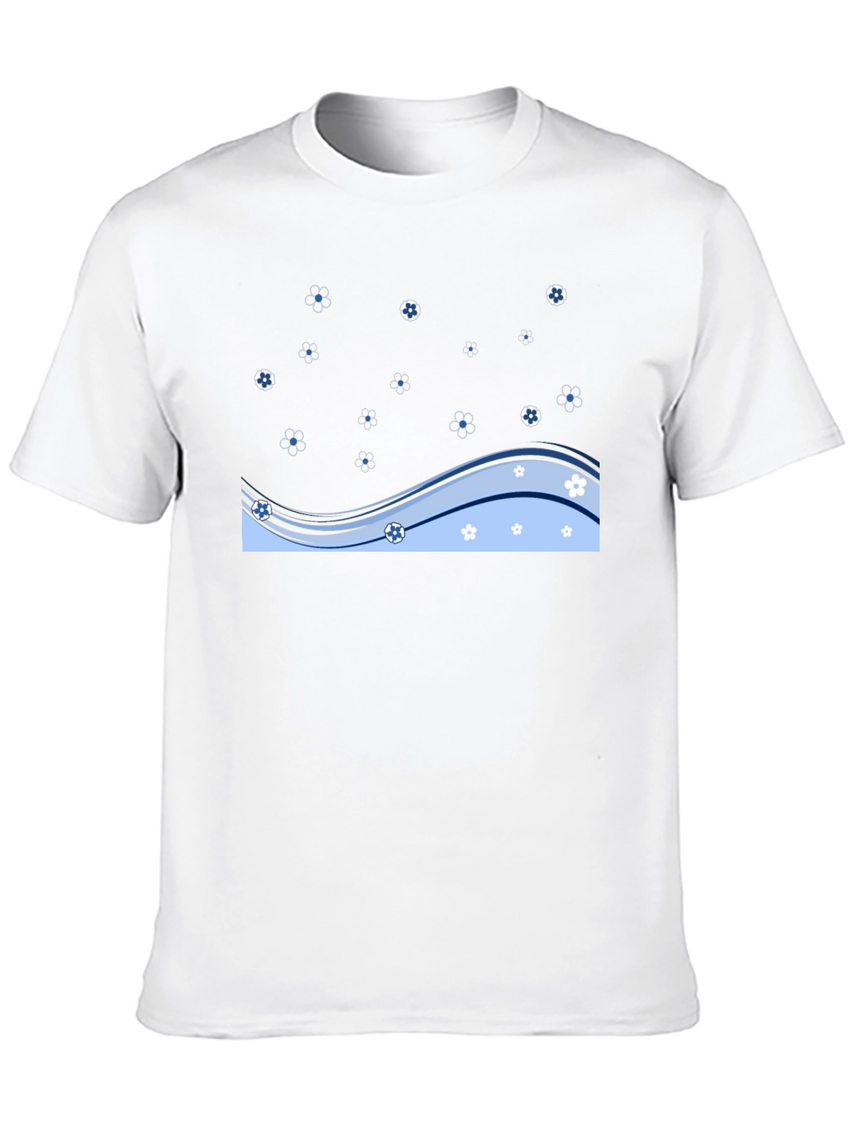 Black Floral Wave Graphic Tee