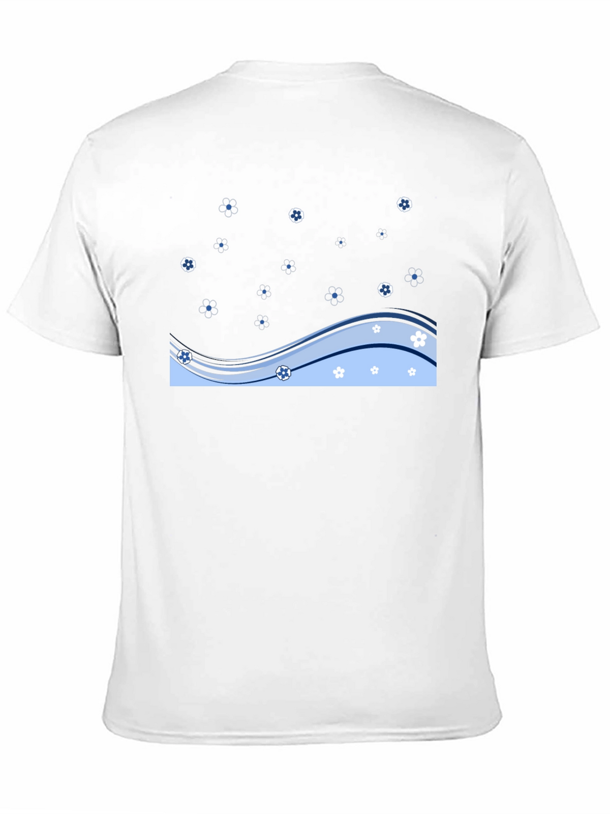 Black Floral Wave Graphic Tee