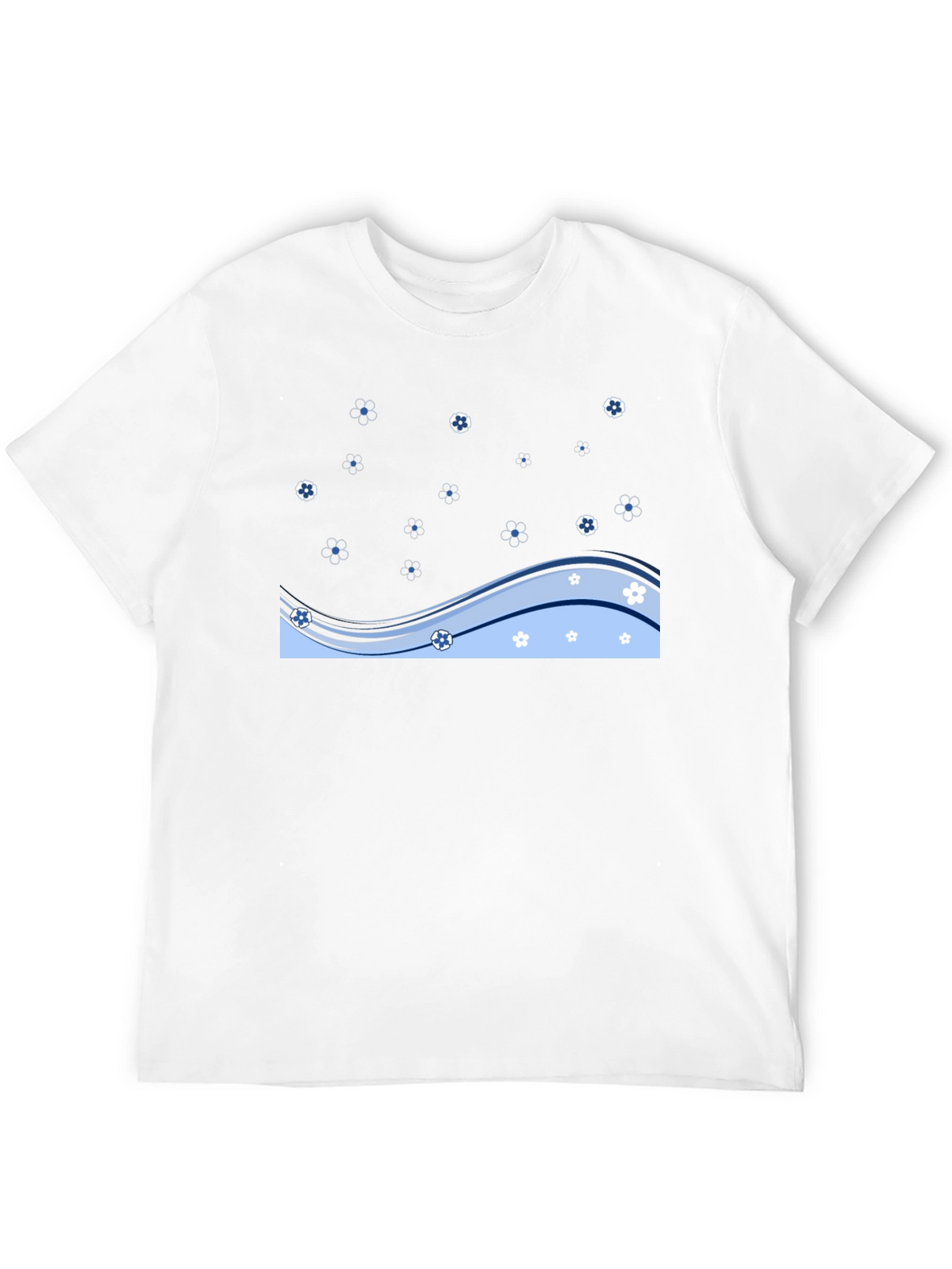 Black Floral Wave Graphic Tee