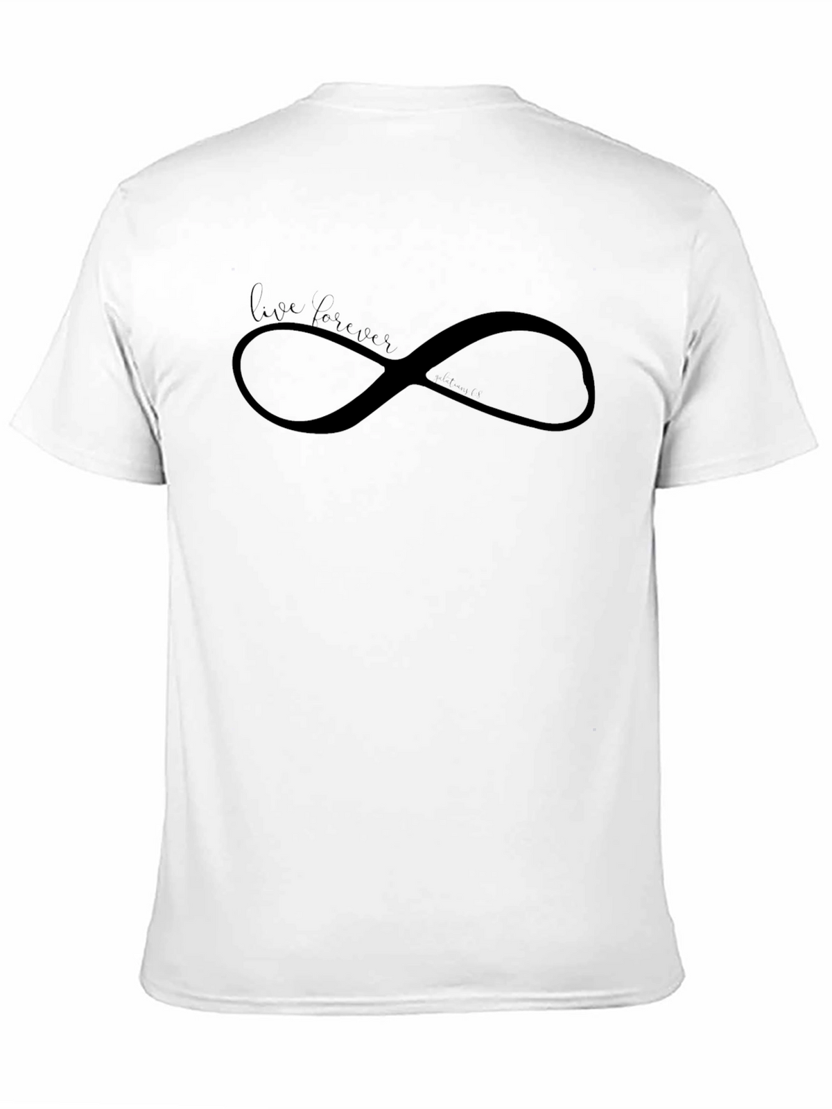 Live Forever Infinity Symbol Black T-Shirt