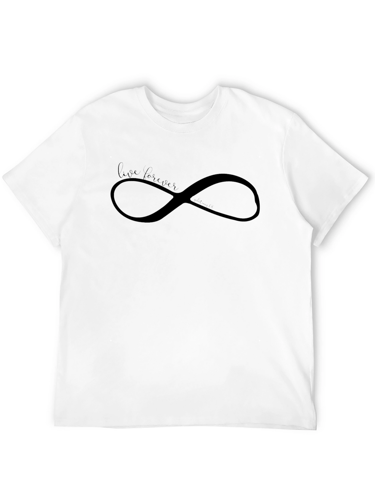 Live Forever Infinity Symbol Black T-Shirt