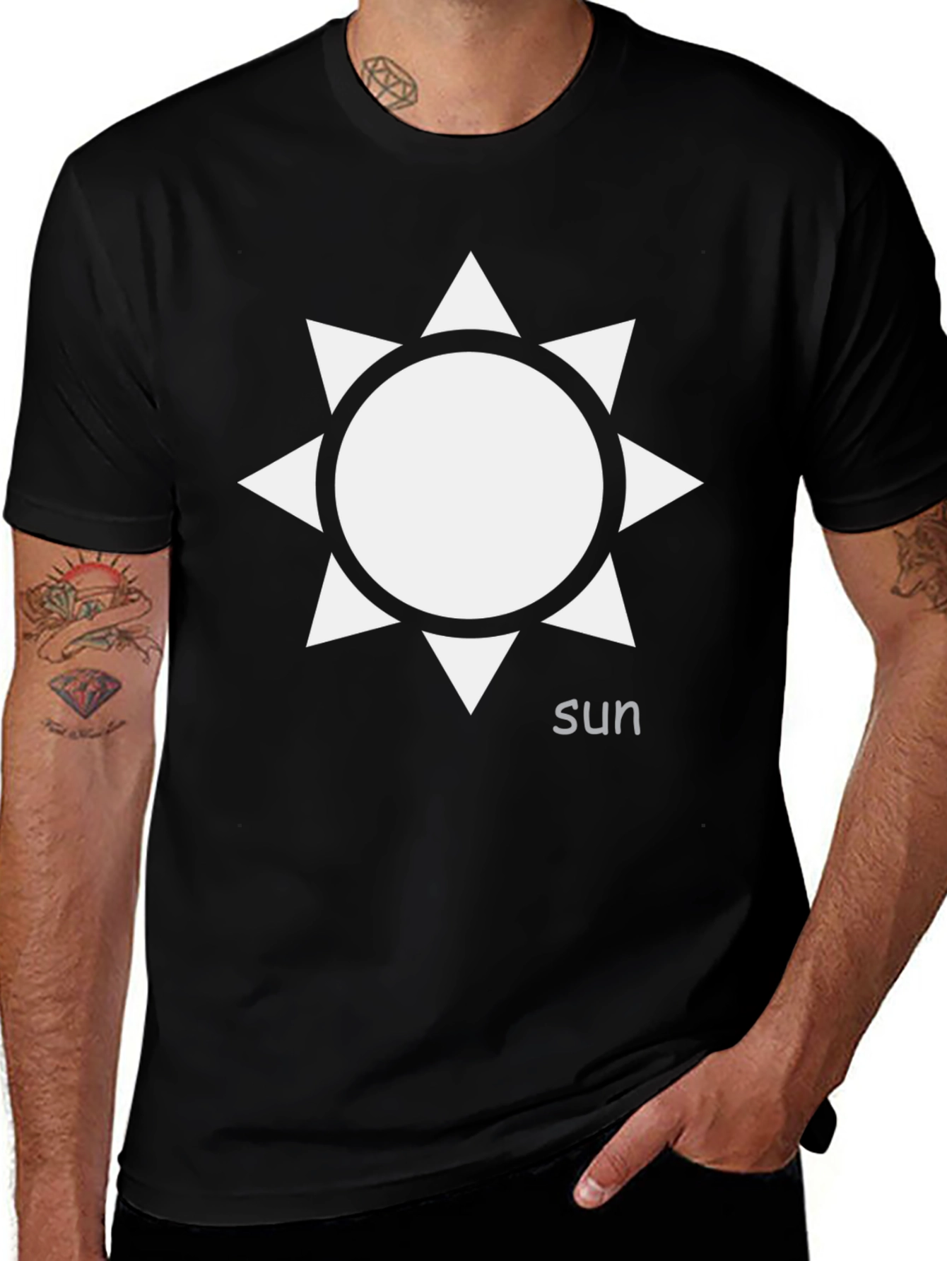 Sun Graphic Black T-Shirt