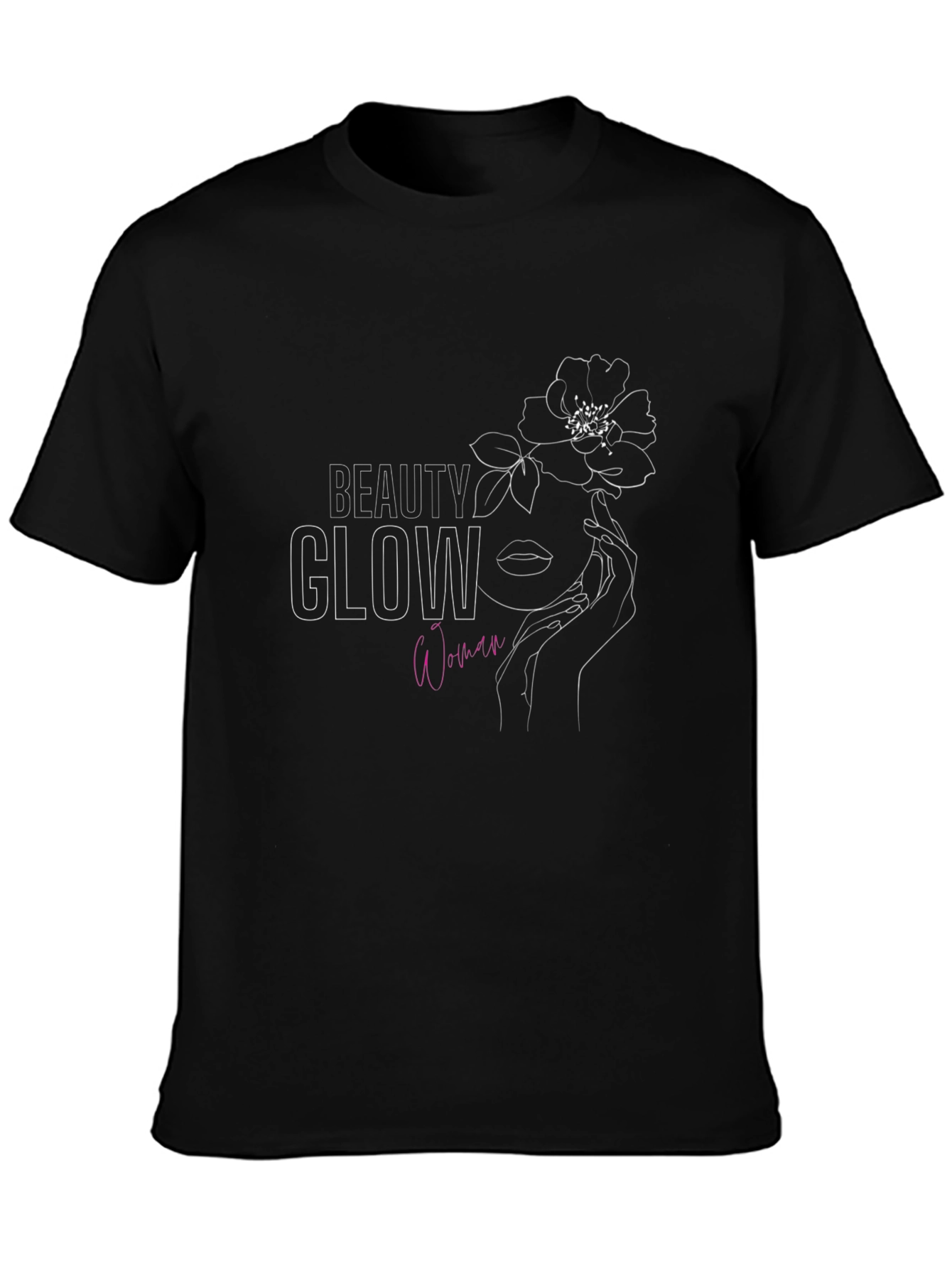 Beauty Glow Woman Graphic Tee - Stylish & Modern