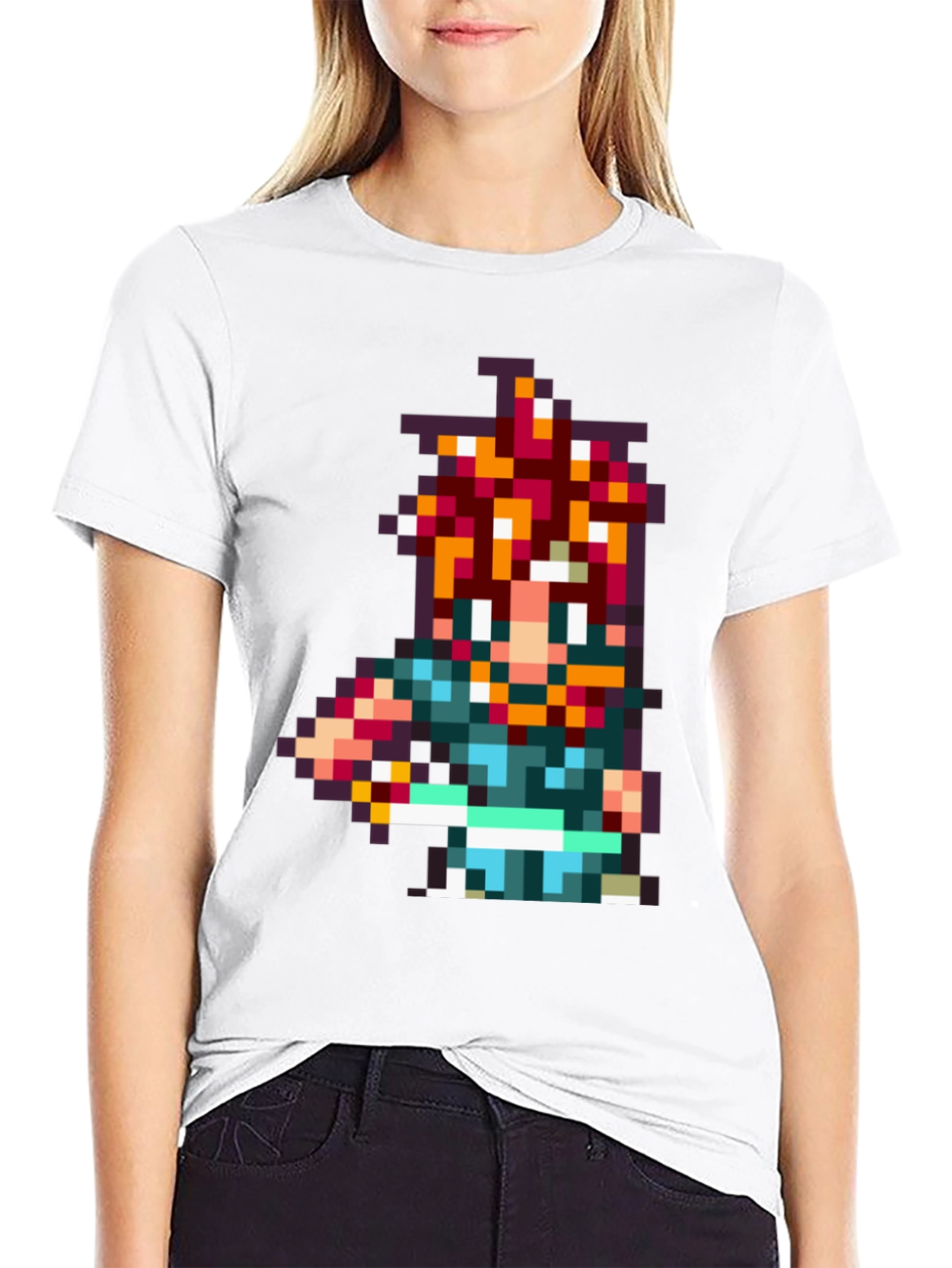 Retro Crono Pixel Art Black T-Shirt