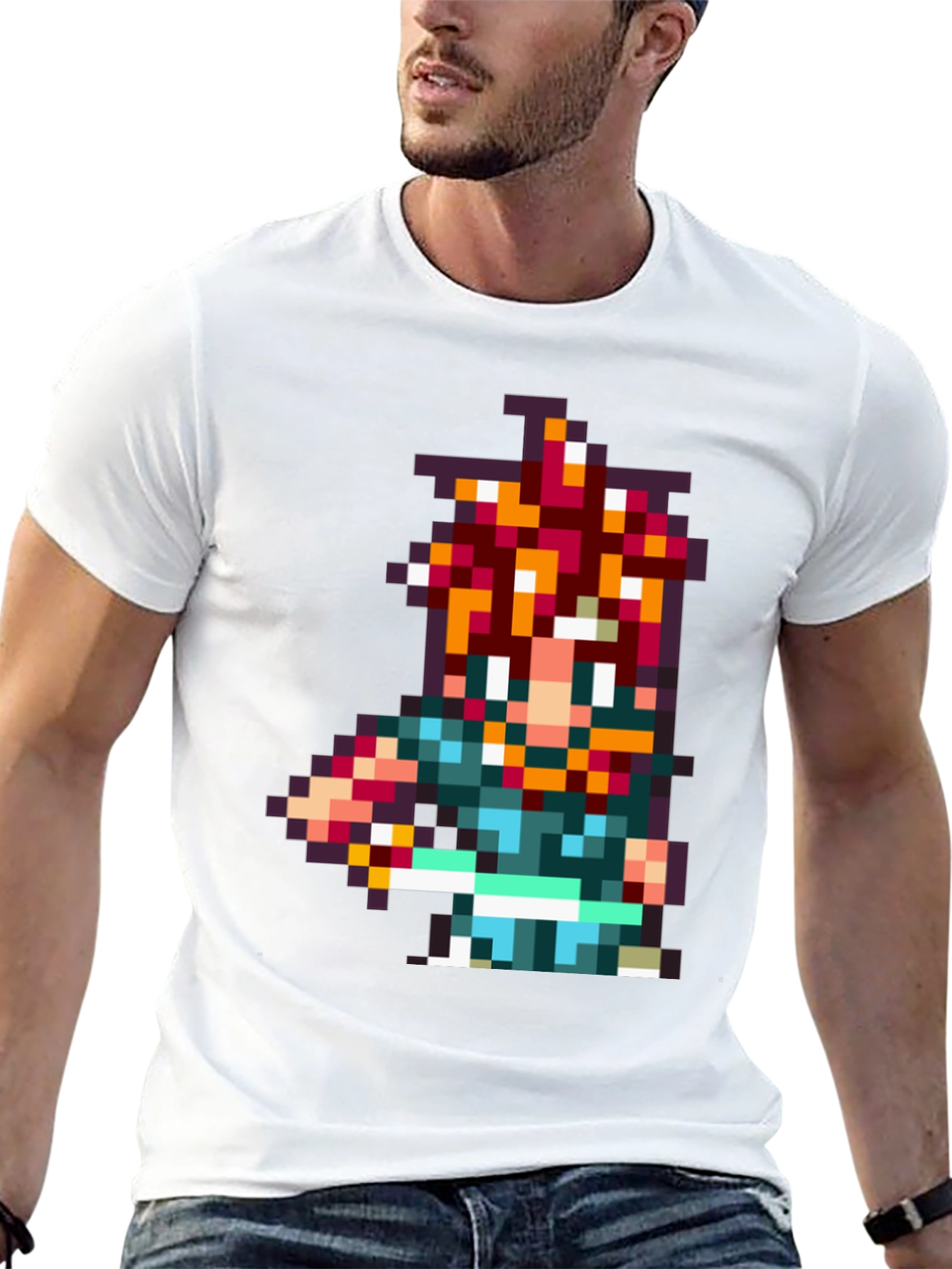 Retro Crono Pixel Art Black T-Shirt