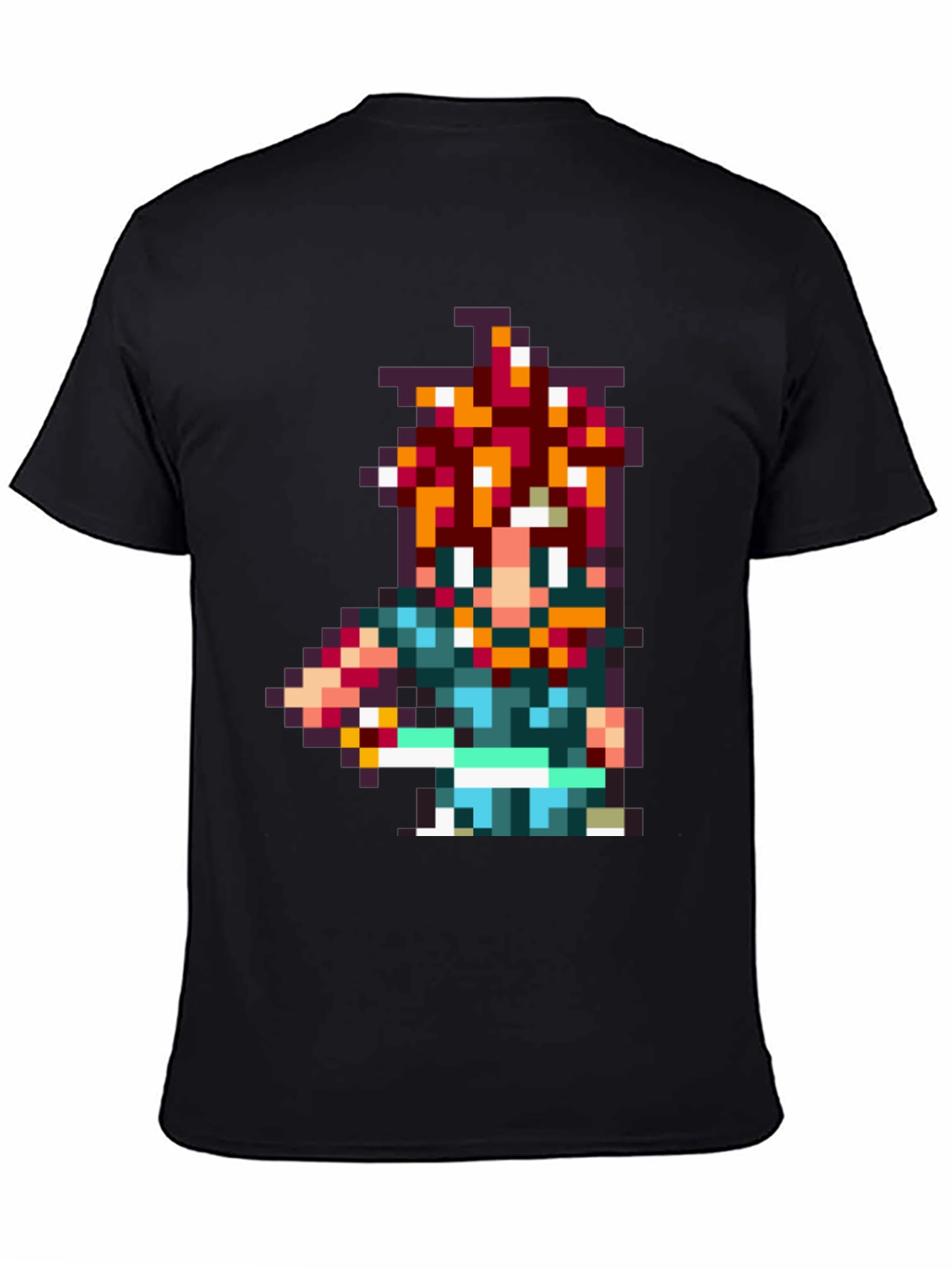 Retro Crono Pixel Art Black T-Shirt