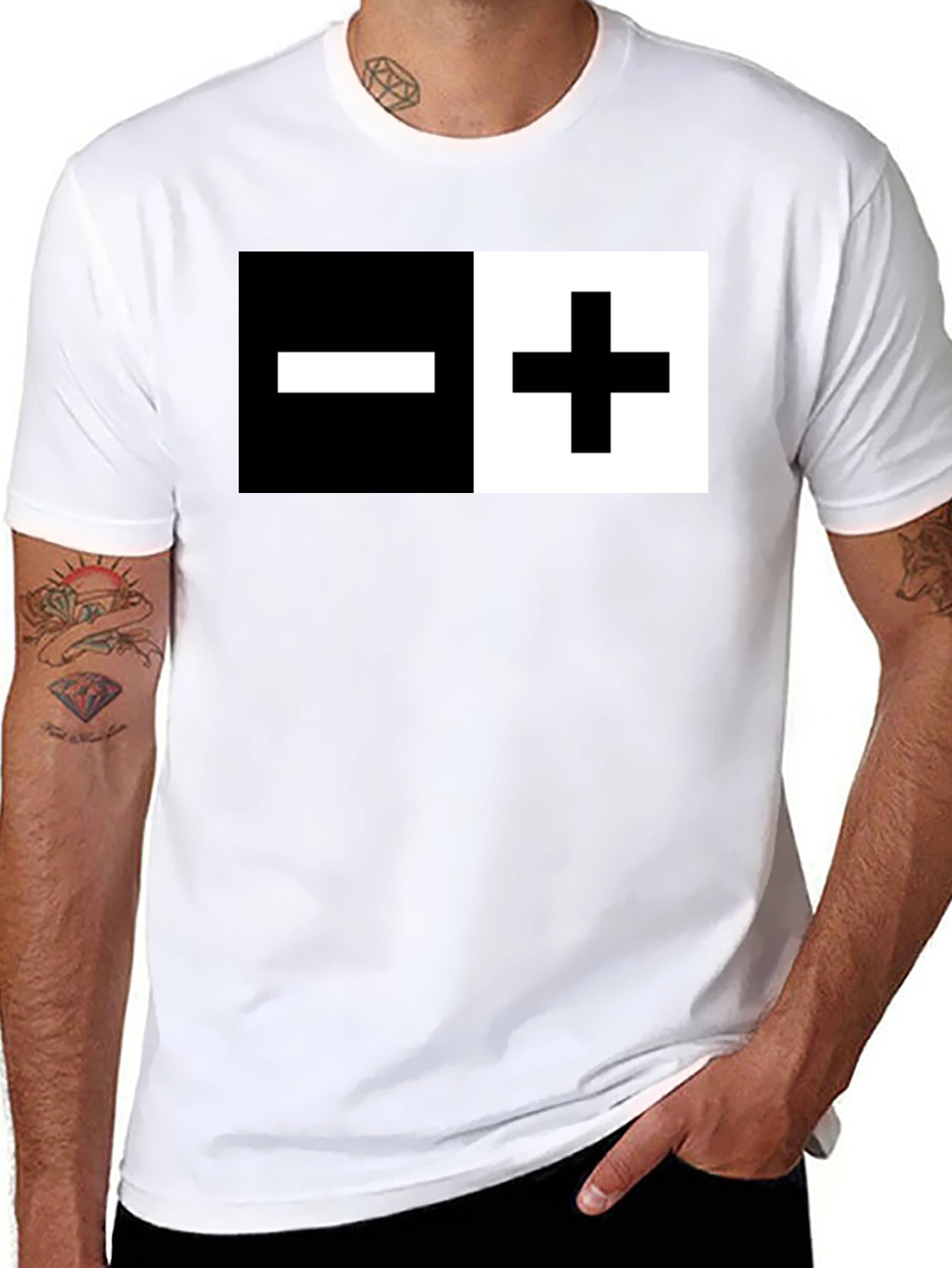 Positive Negative Graphic Tee Shirt