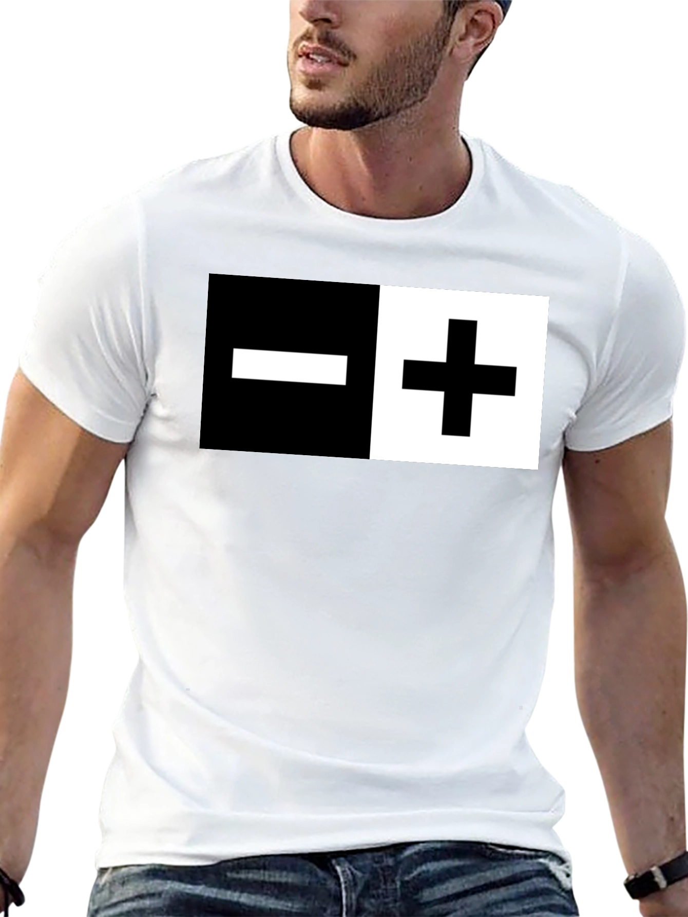 Positive Negative Graphic Tee Shirt