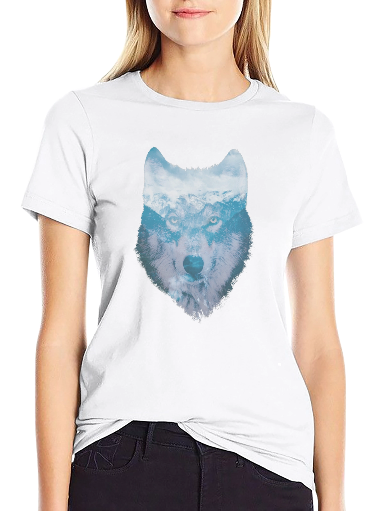 Wolf Graphic T-Shirt - Mens Black Tee