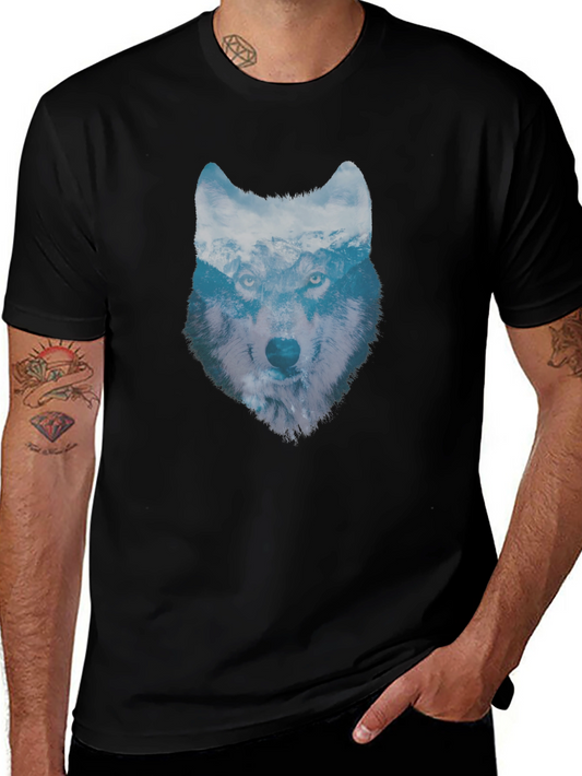 Wolf Graphic T-Shirt - Mens Black Tee