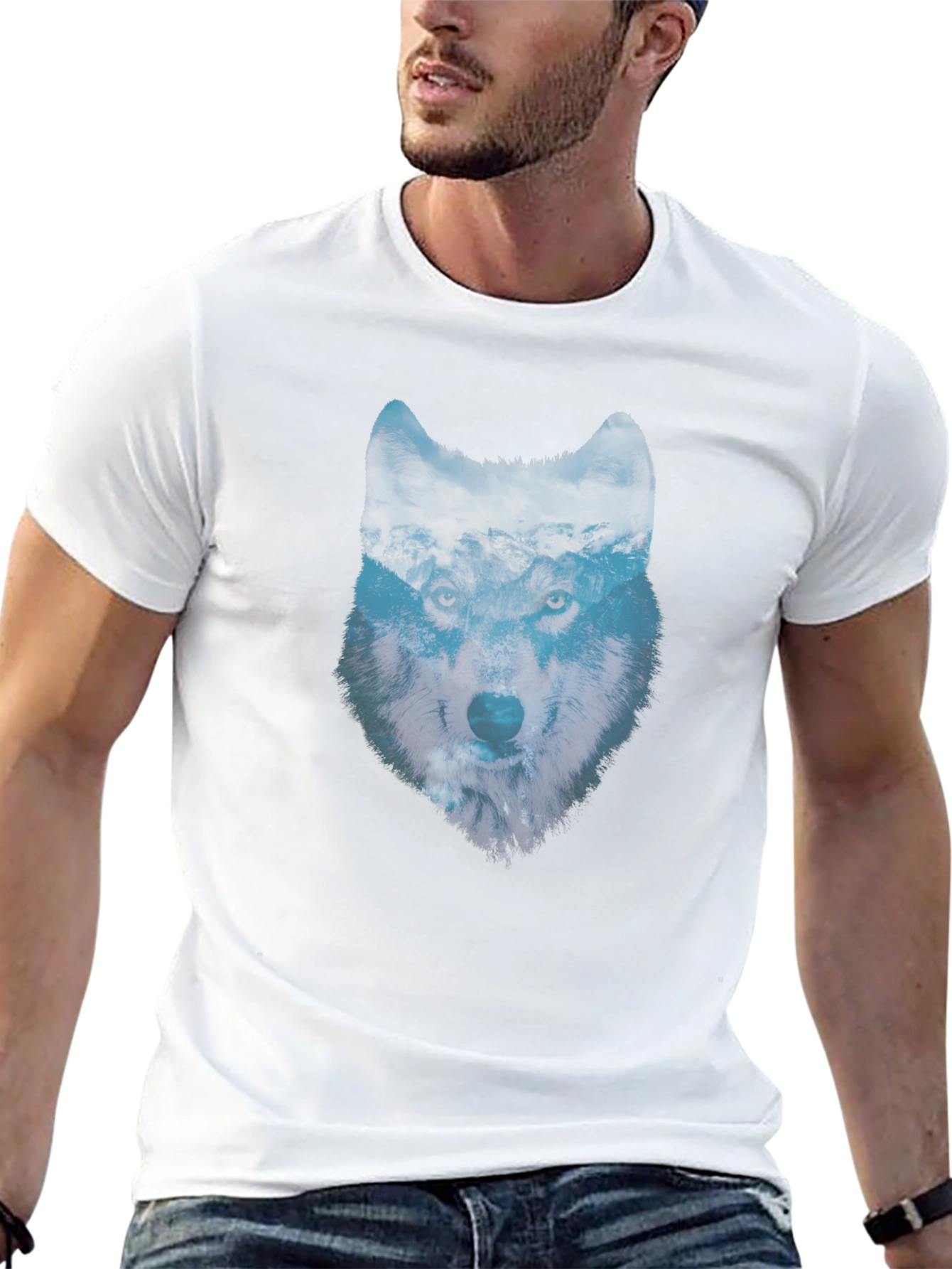 Wolf Graphic T-Shirt - Mens Black Tee