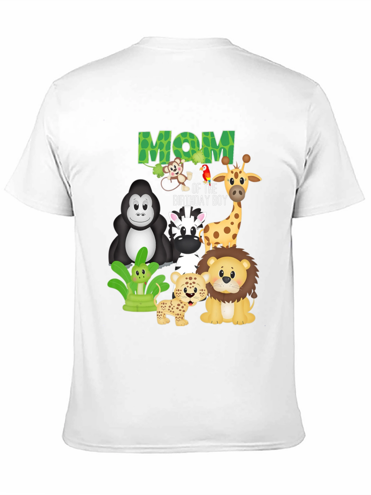 Mom of the Birthday Boy Jungle Animals T-Shirt