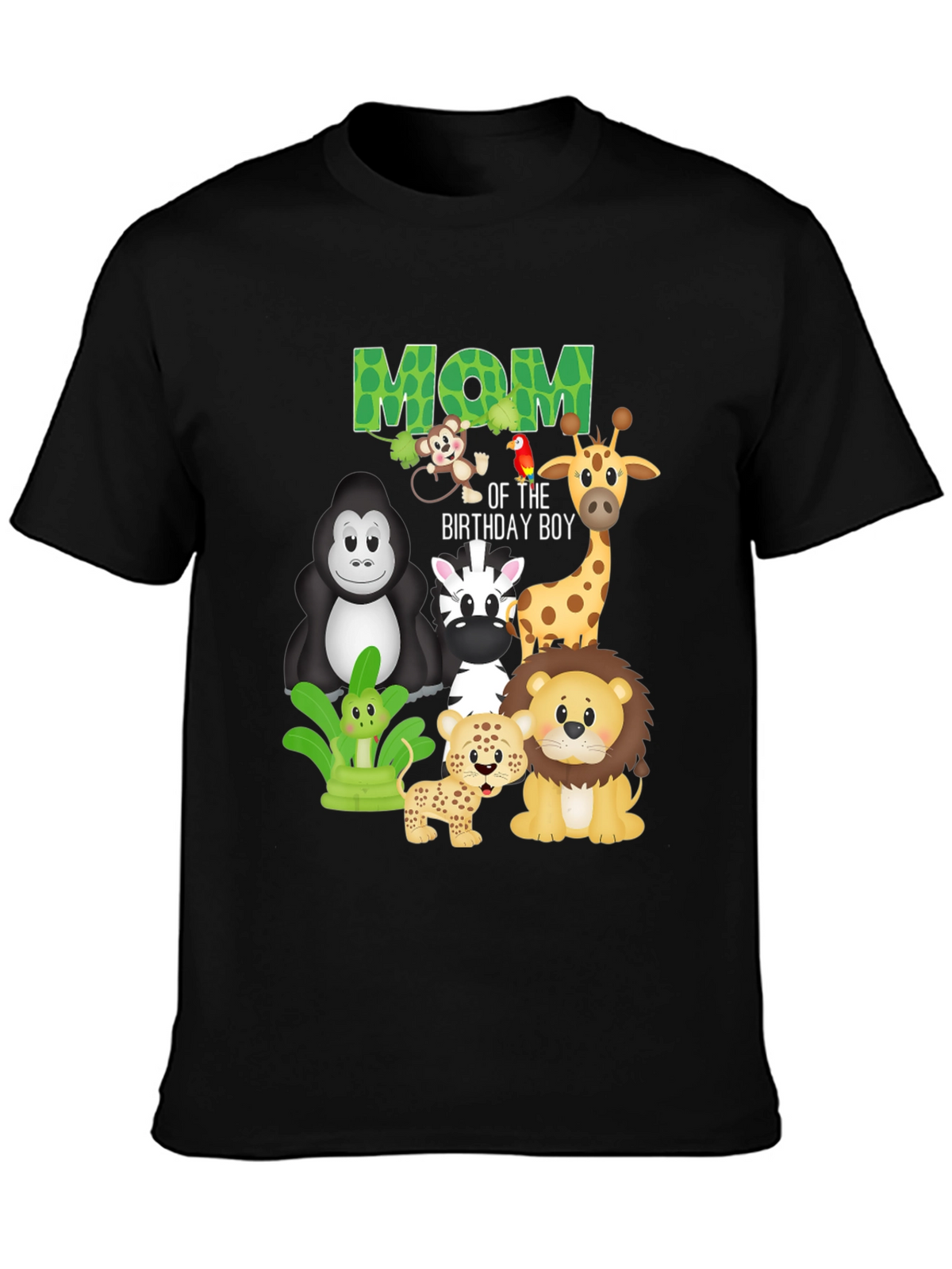 Mom of the Birthday Boy Jungle Animals T-Shirt