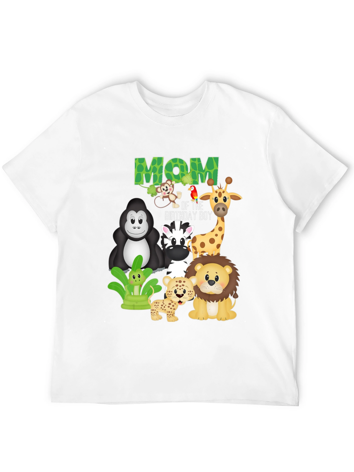Mom of the Birthday Boy Jungle Animals T-Shirt