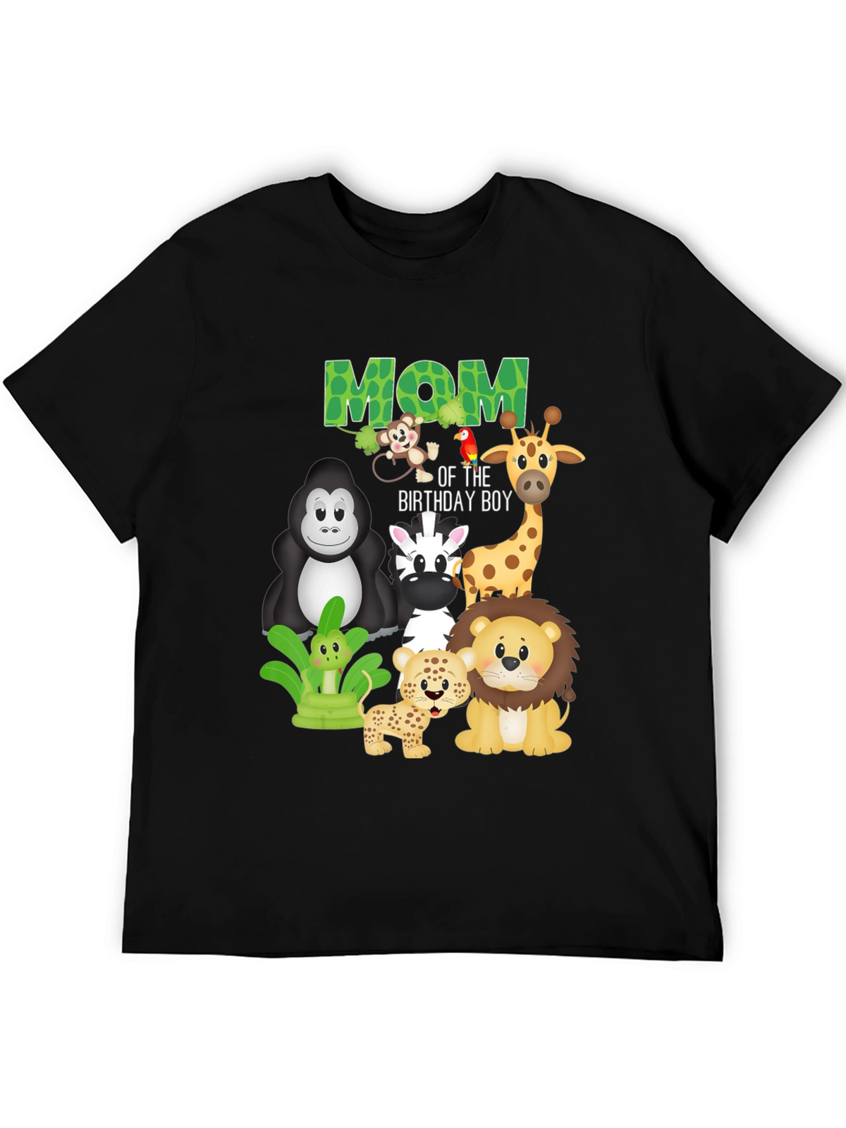 Mom of the Birthday Boy Jungle Animals T-Shirt