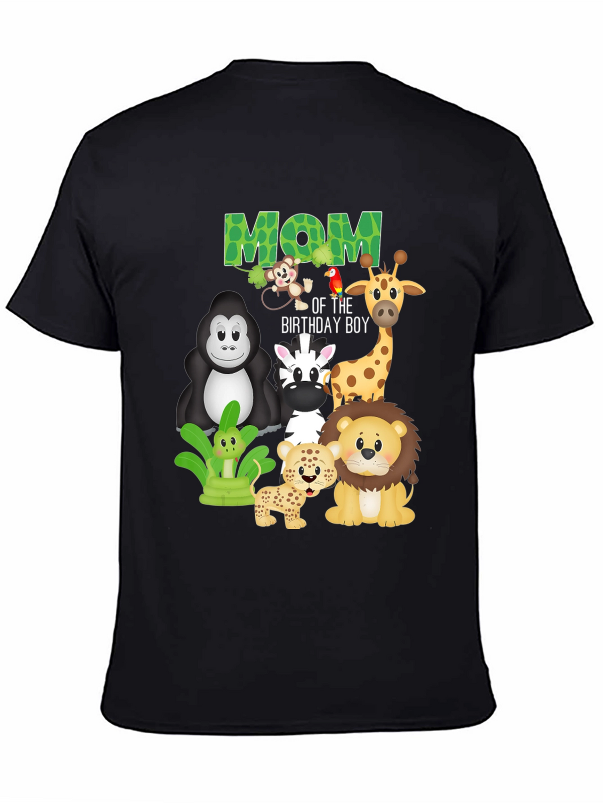 Mom of the Birthday Boy Jungle Animals T-Shirt