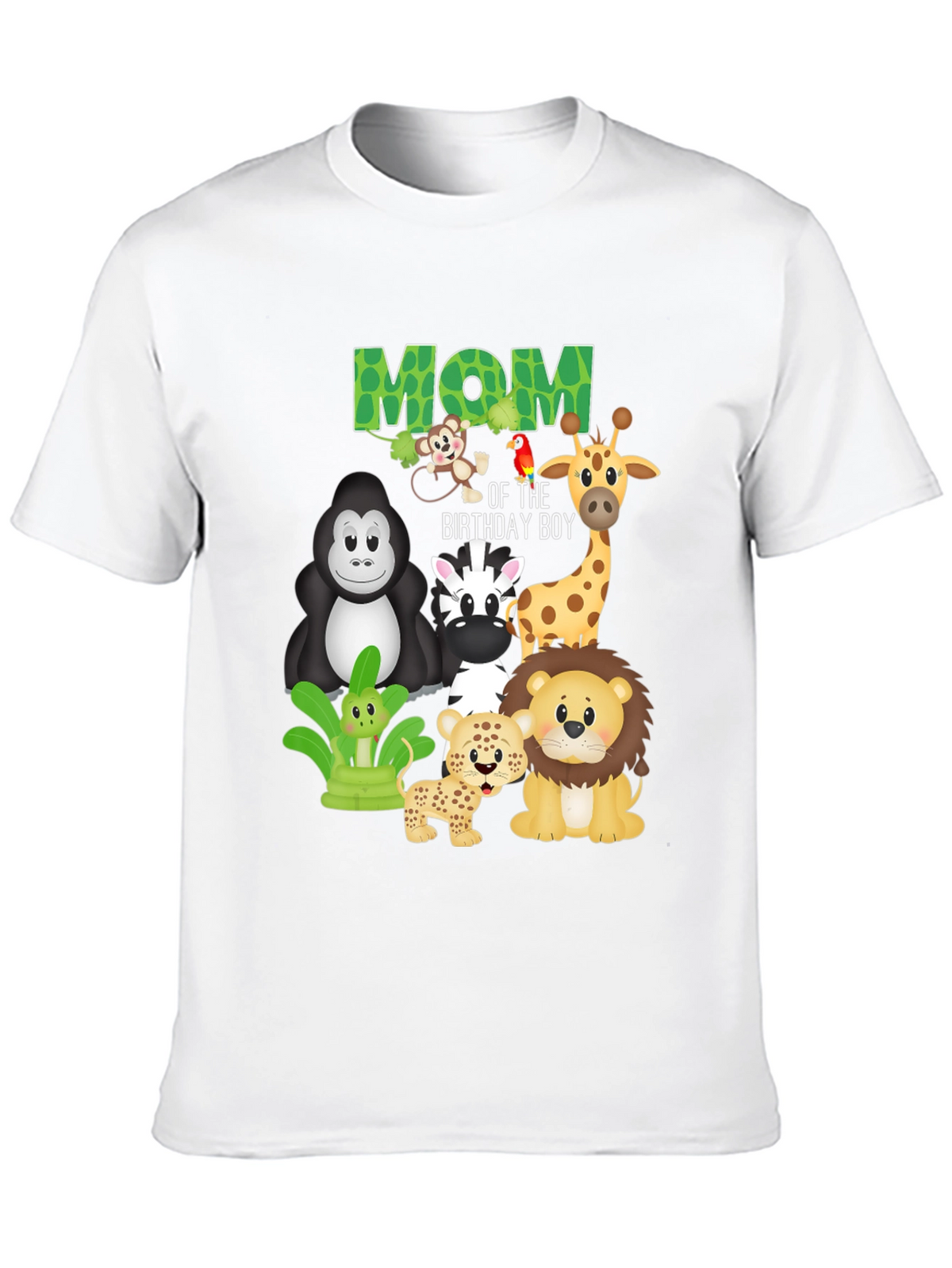 Mom of the Birthday Boy Jungle Animals T-Shirt
