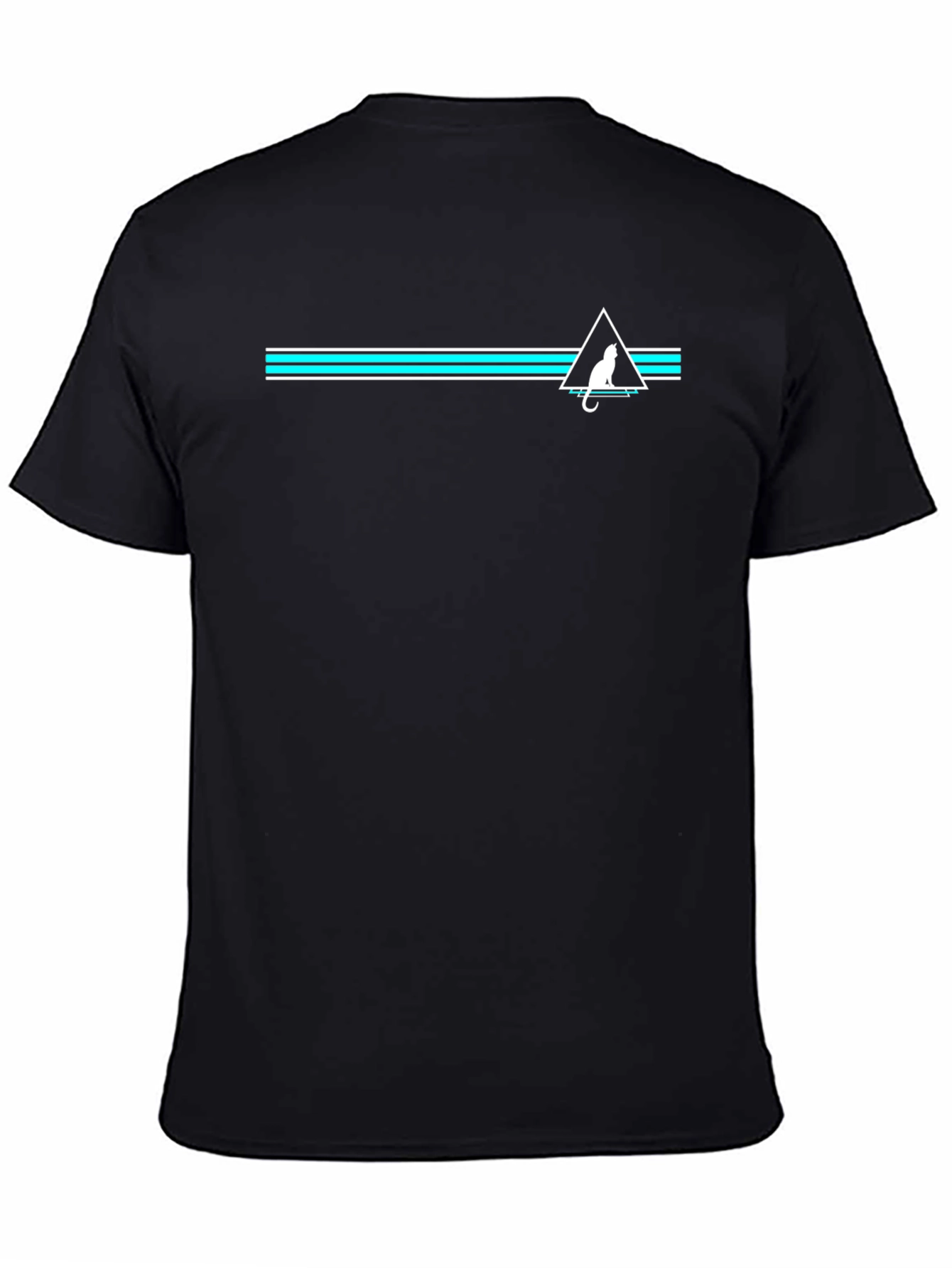 Cool Cat Graphic Tee - Black Cotton T-Shirt