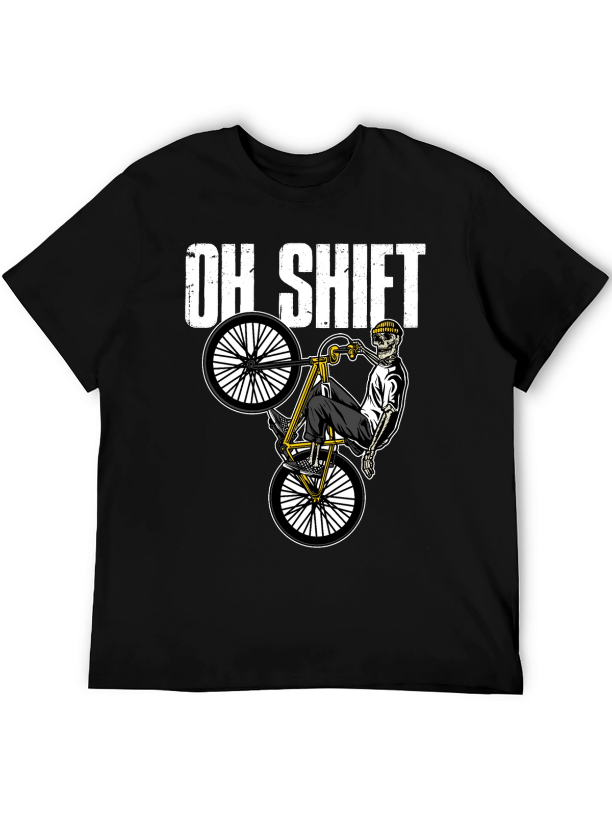 Oh Shift Skeleton Biker Graphic Tee