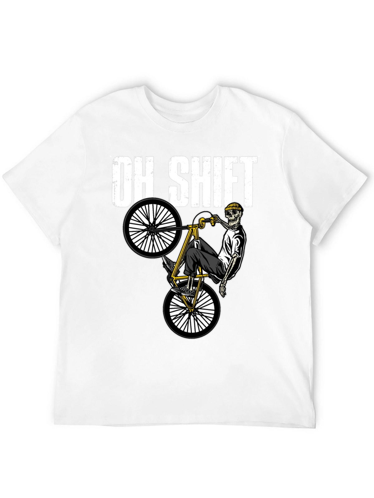 Oh Shift Skeleton Biker Graphic Tee