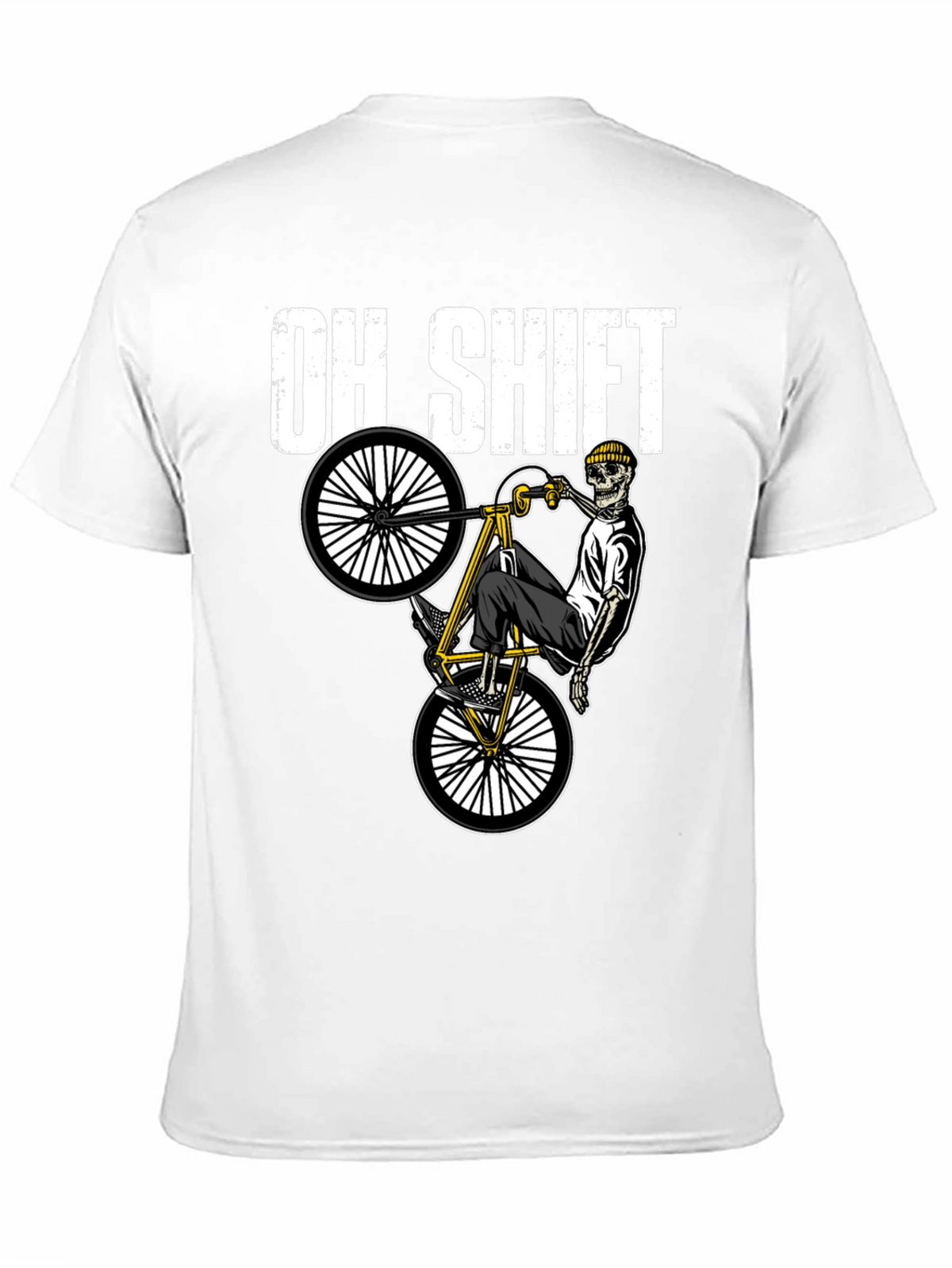 Oh Shift Skeleton Biker Graphic Tee