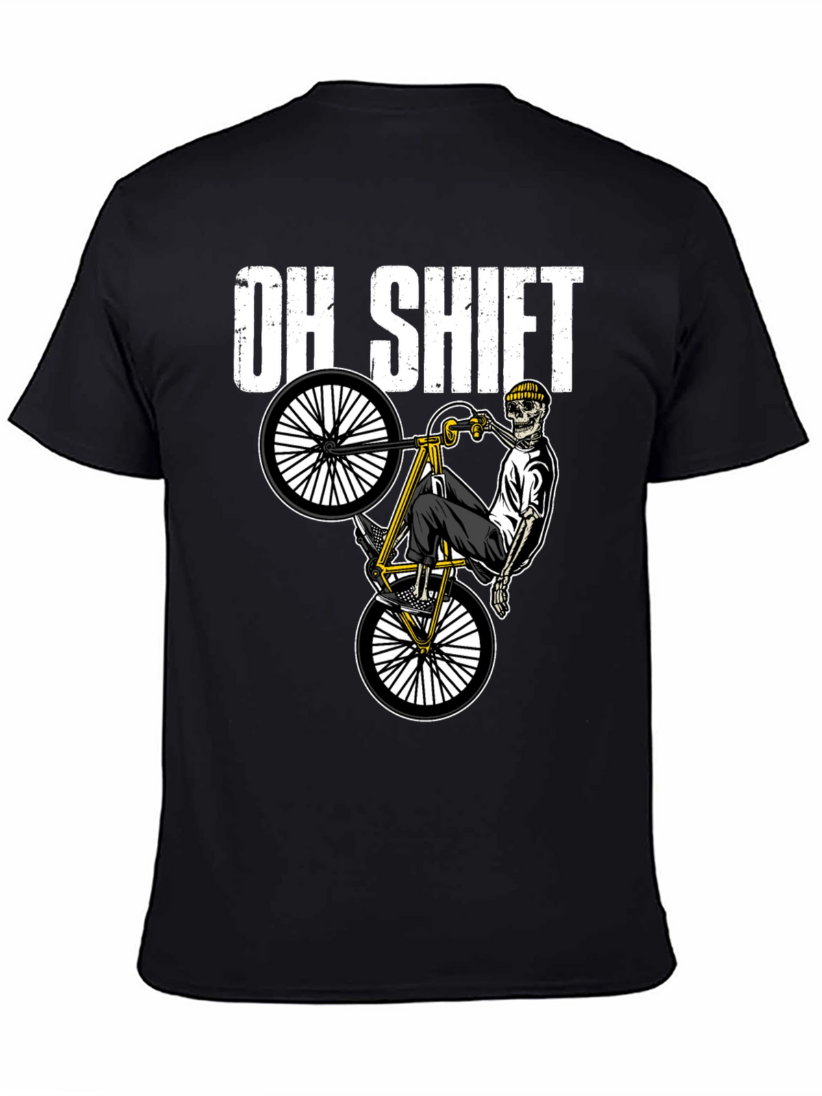Oh Shift Skeleton Biker Graphic Tee