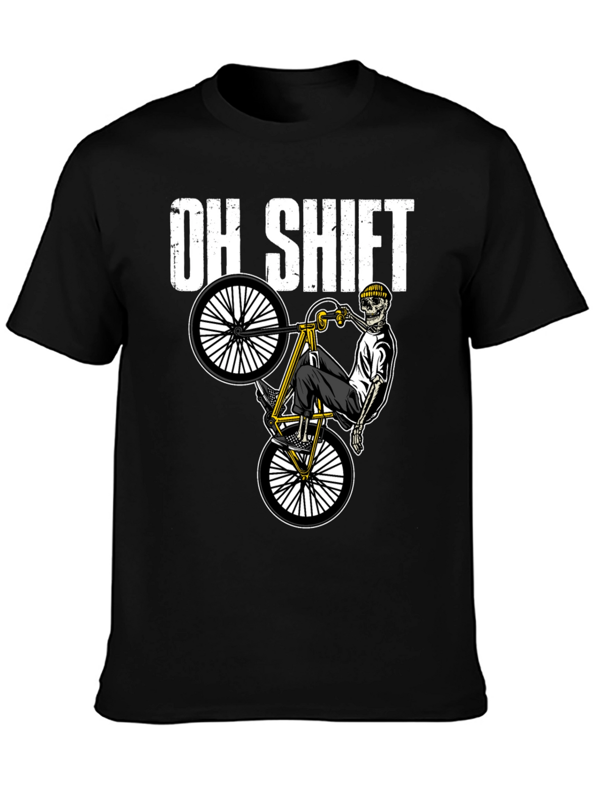 Oh Shift Skeleton Biker Graphic Tee