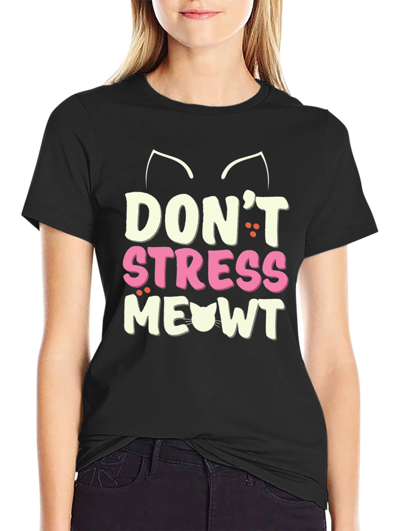 Dont Stress Meowt T-Shirt Cat Lover Tee