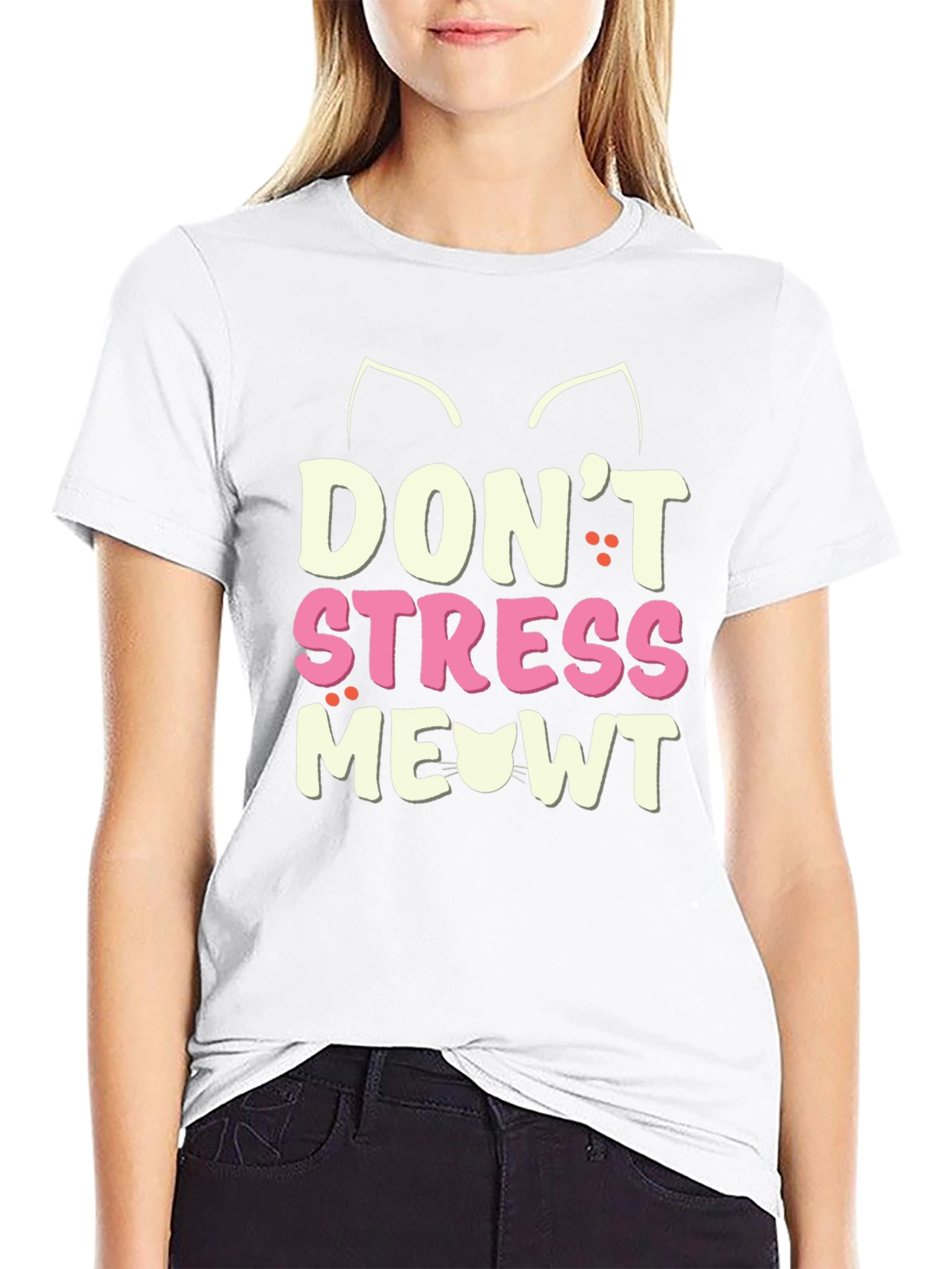 Dont Stress Meowt T-Shirt Cat Lover Tee