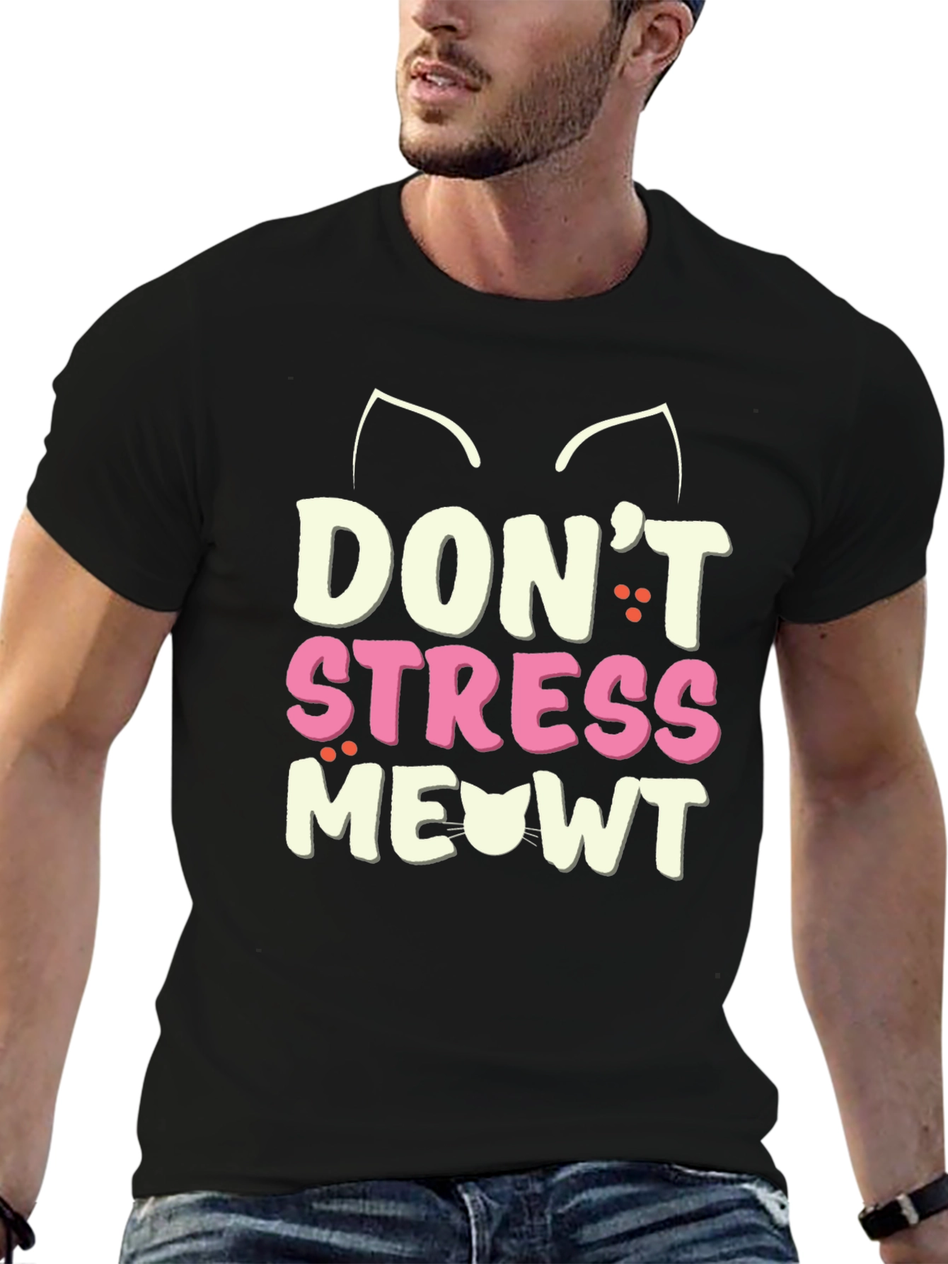 Dont Stress Meowt T-Shirt Cat Lover Tee