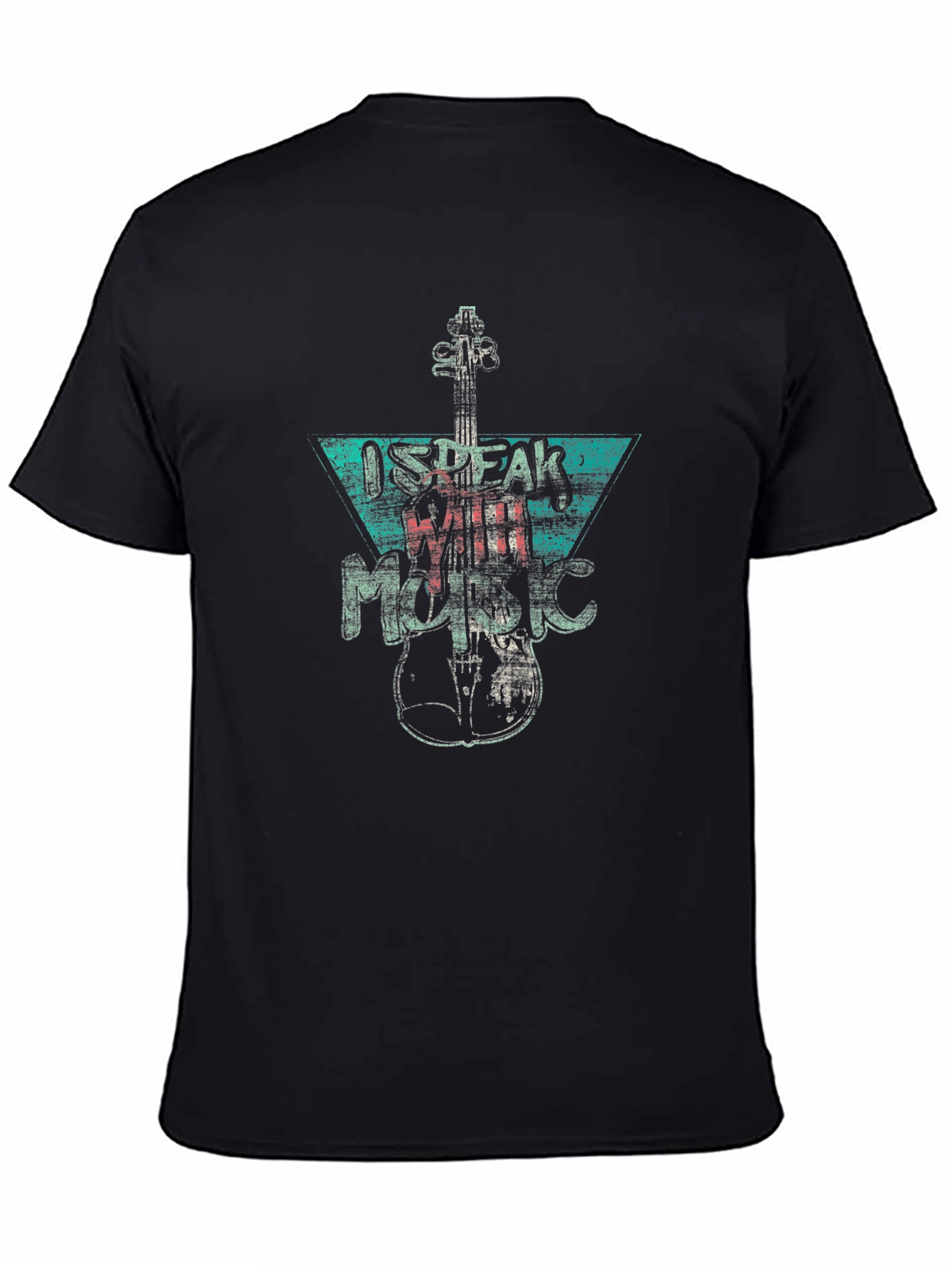 I Speak With Music Graphic Tee - Black Cotton