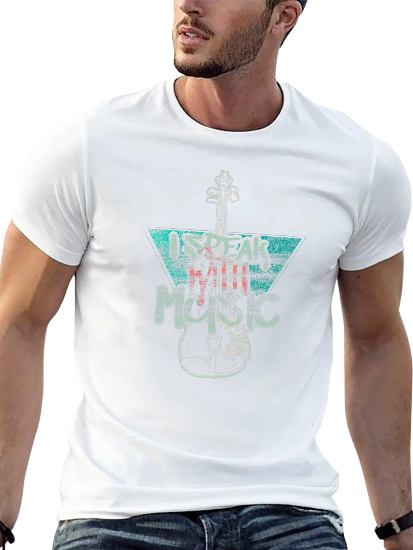 I Speak With Music Graphic Tee - Black Cotton