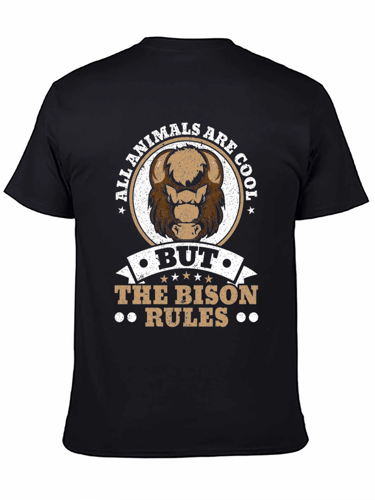 Bison Rules T-Shirt - Cool Animal Graphic Tee