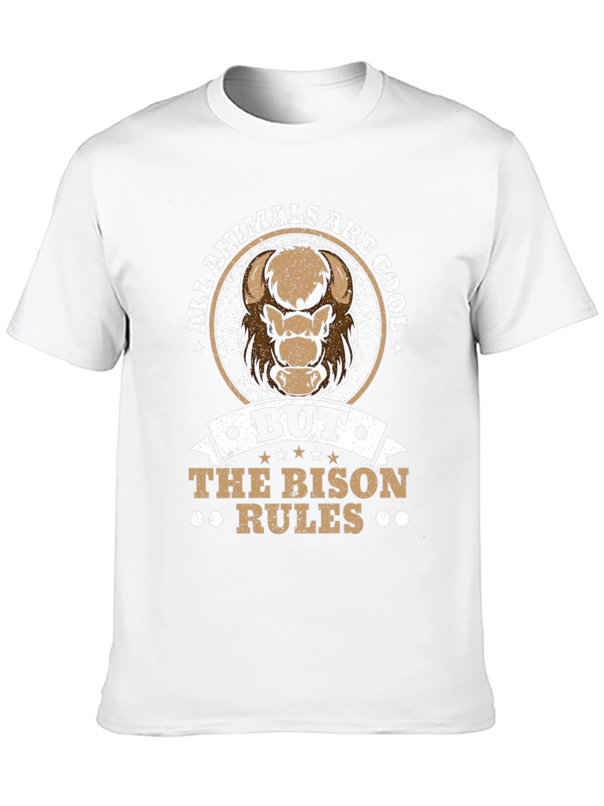 Bison Rules T-Shirt - Cool Animal Graphic Tee