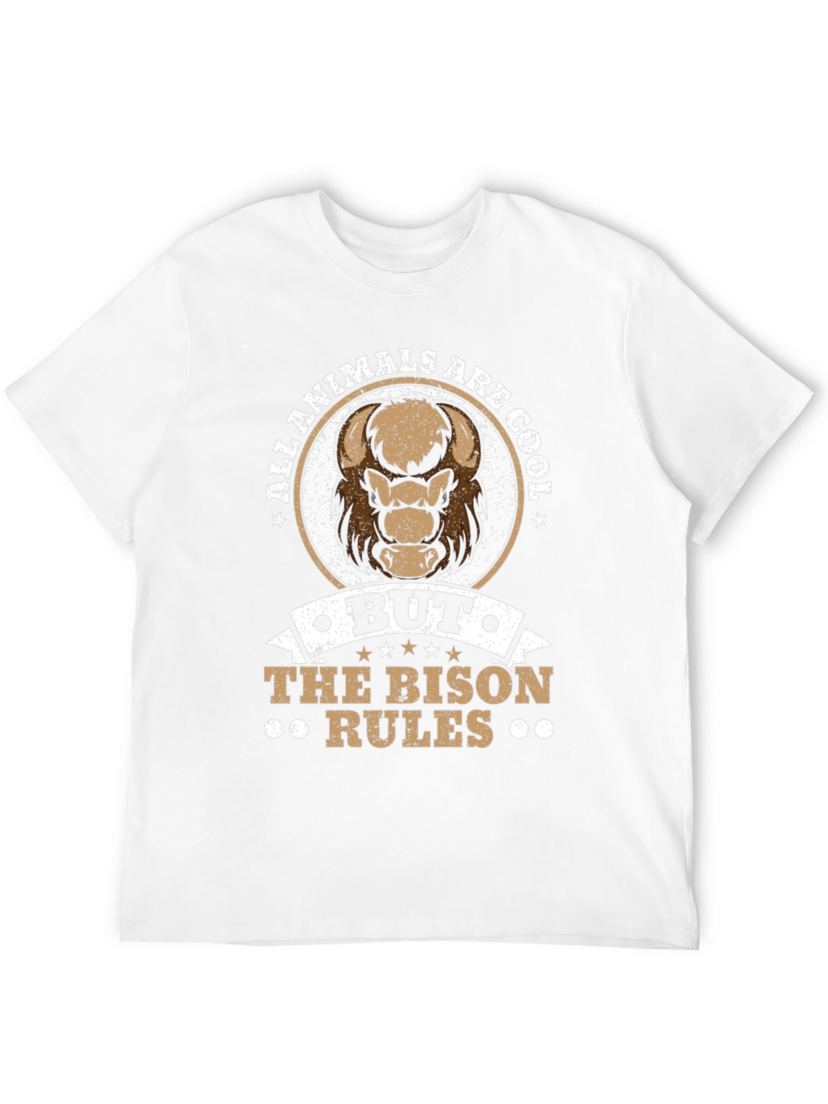 Bison Rules T-Shirt - Cool Animal Graphic Tee