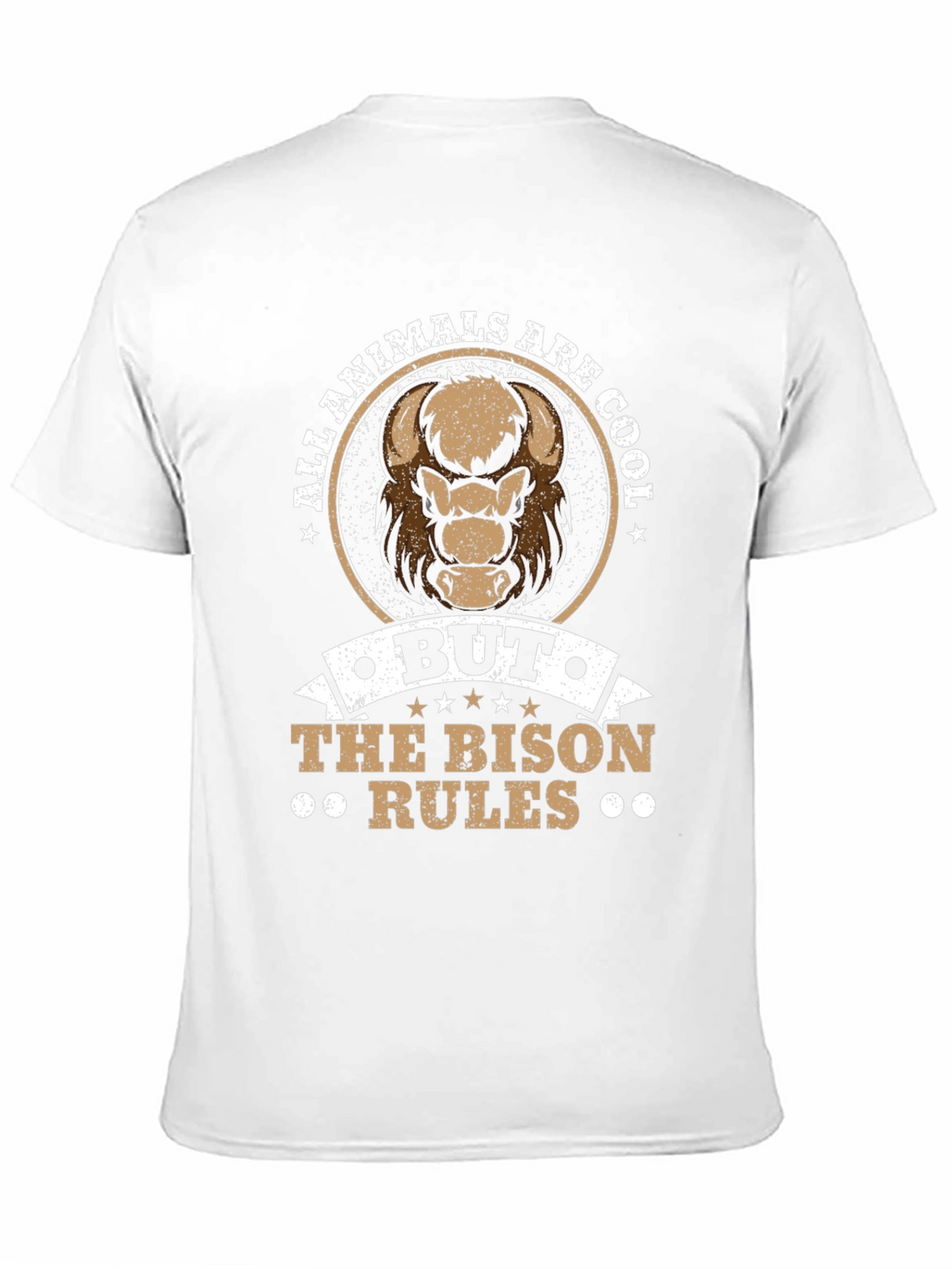 Bison Rules T-Shirt - Cool Animal Graphic Tee