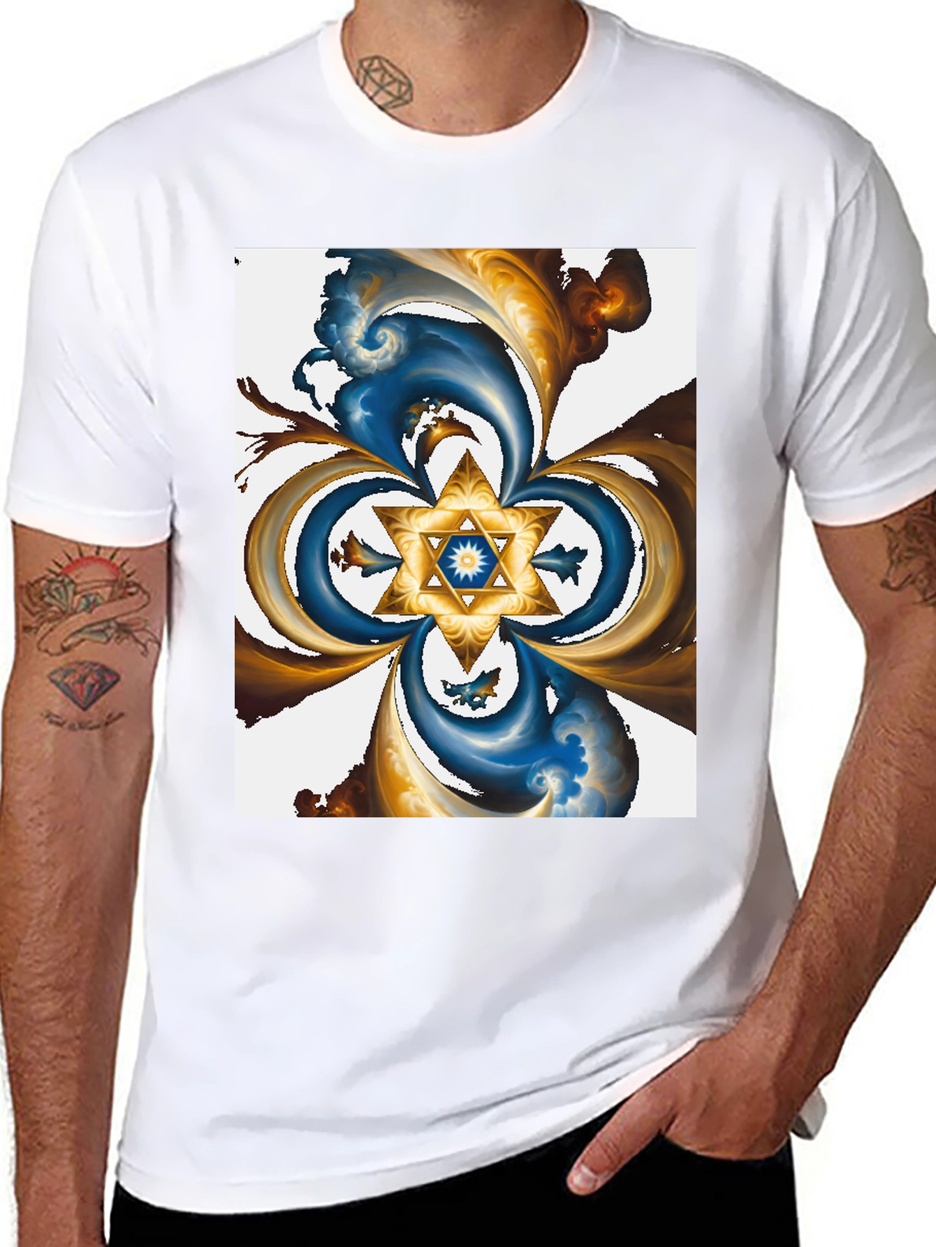 Abstract Star T-Shirt - Stylish Graphic Tee