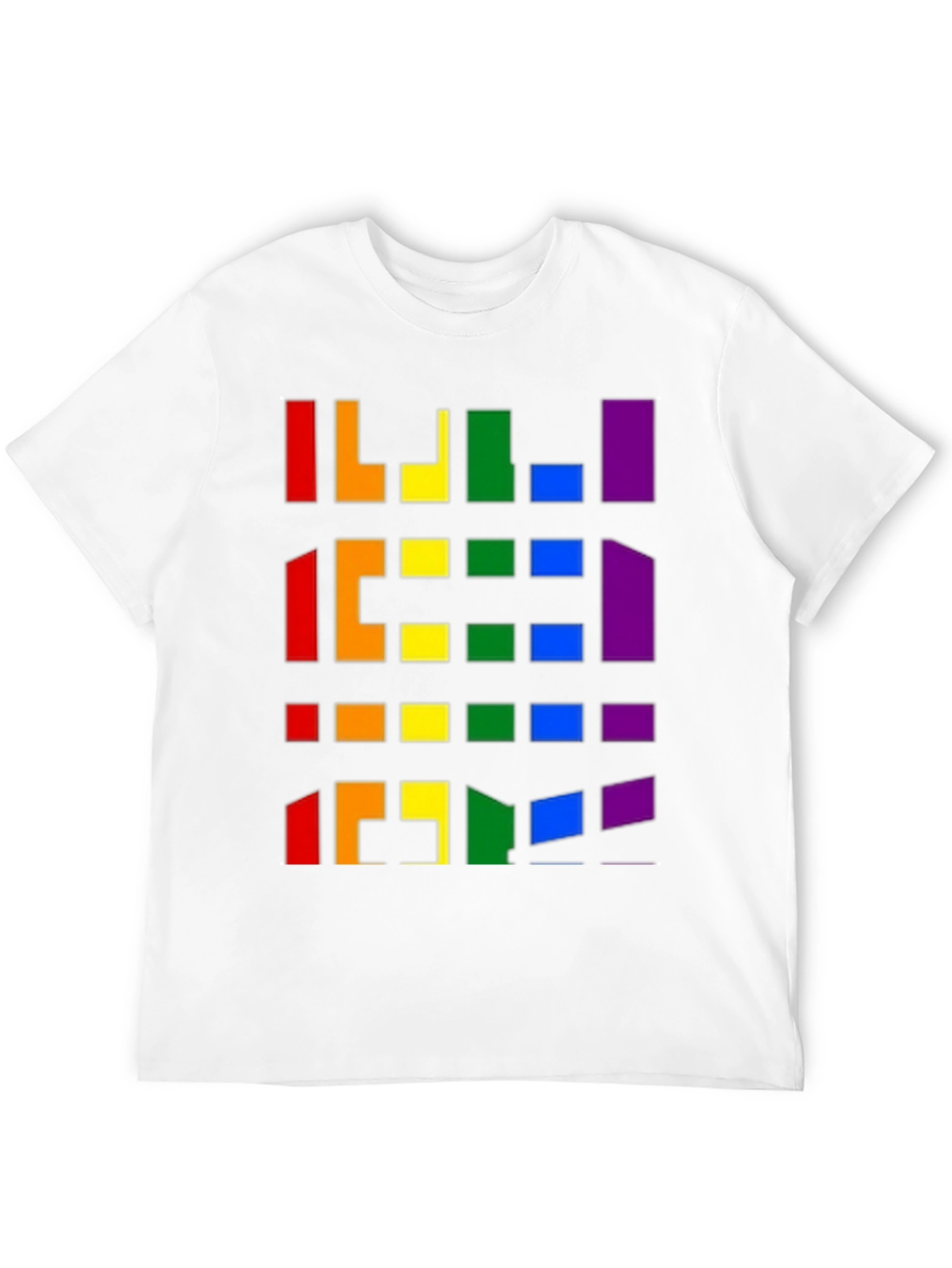 Pride Pixel Pattern Black T-Shirt