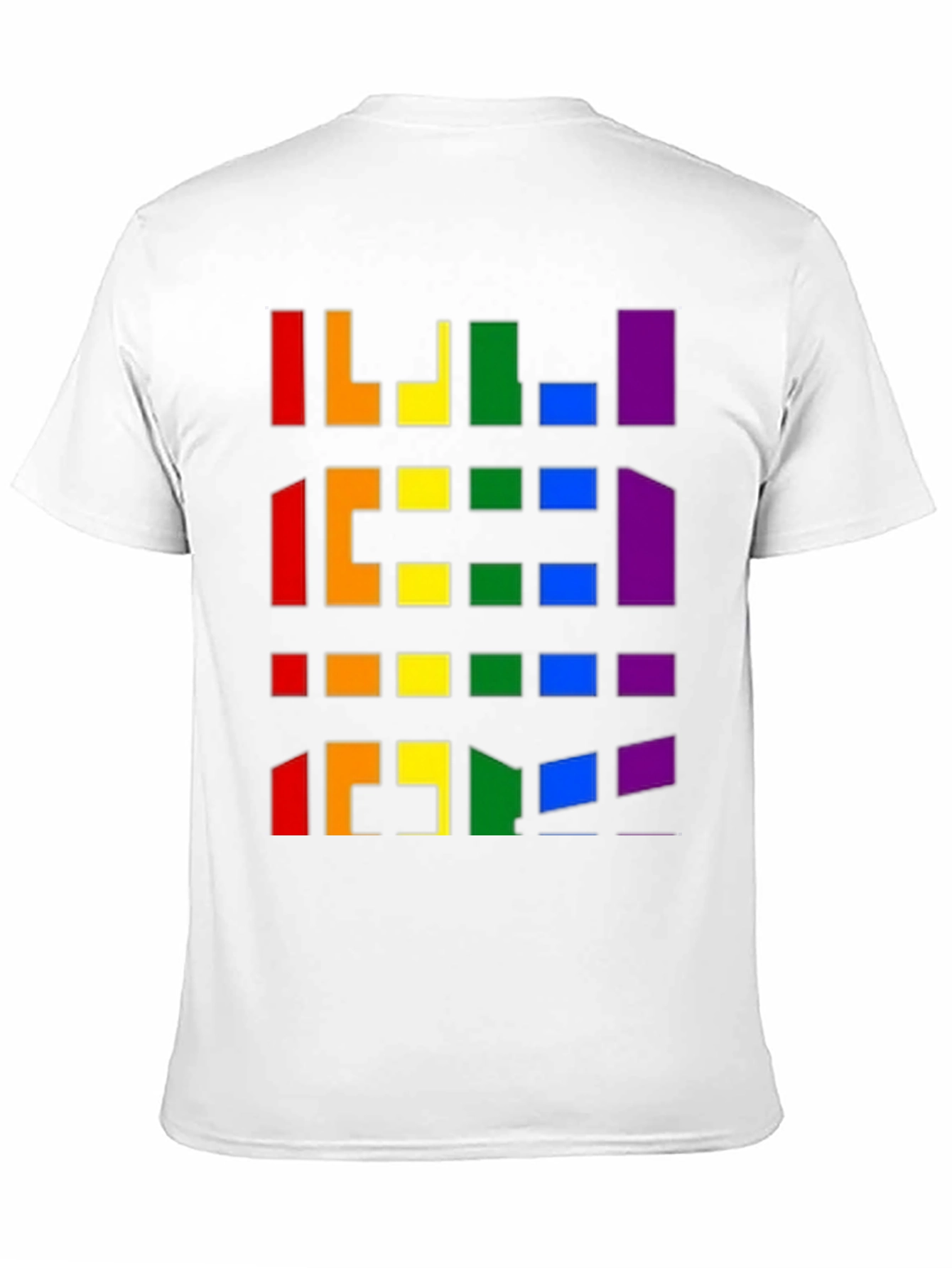 Pride Pixel Pattern Black T-Shirt