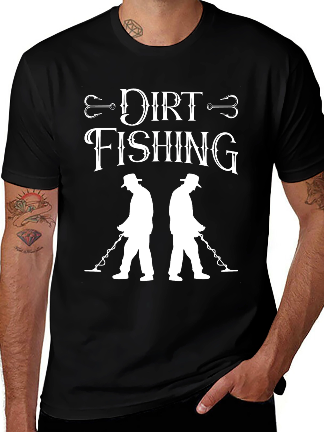 Dirt Fishing Graphic Tee - Metal Detecting Hobby Shirt
