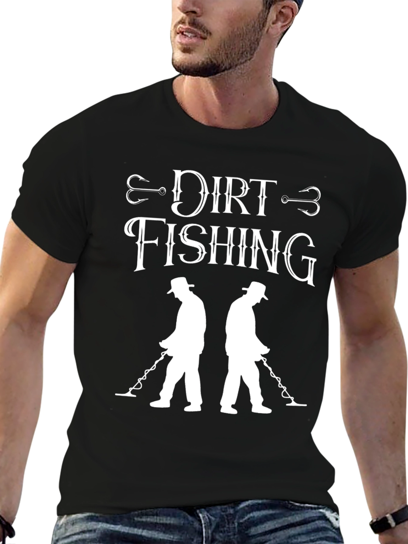 Dirt Fishing Graphic Tee - Metal Detecting Hobby Shirt