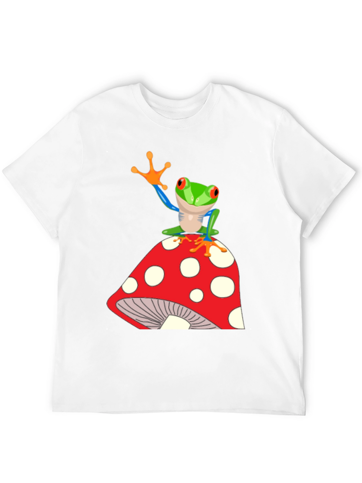Frog on Mushroom Graphic T-Shirt