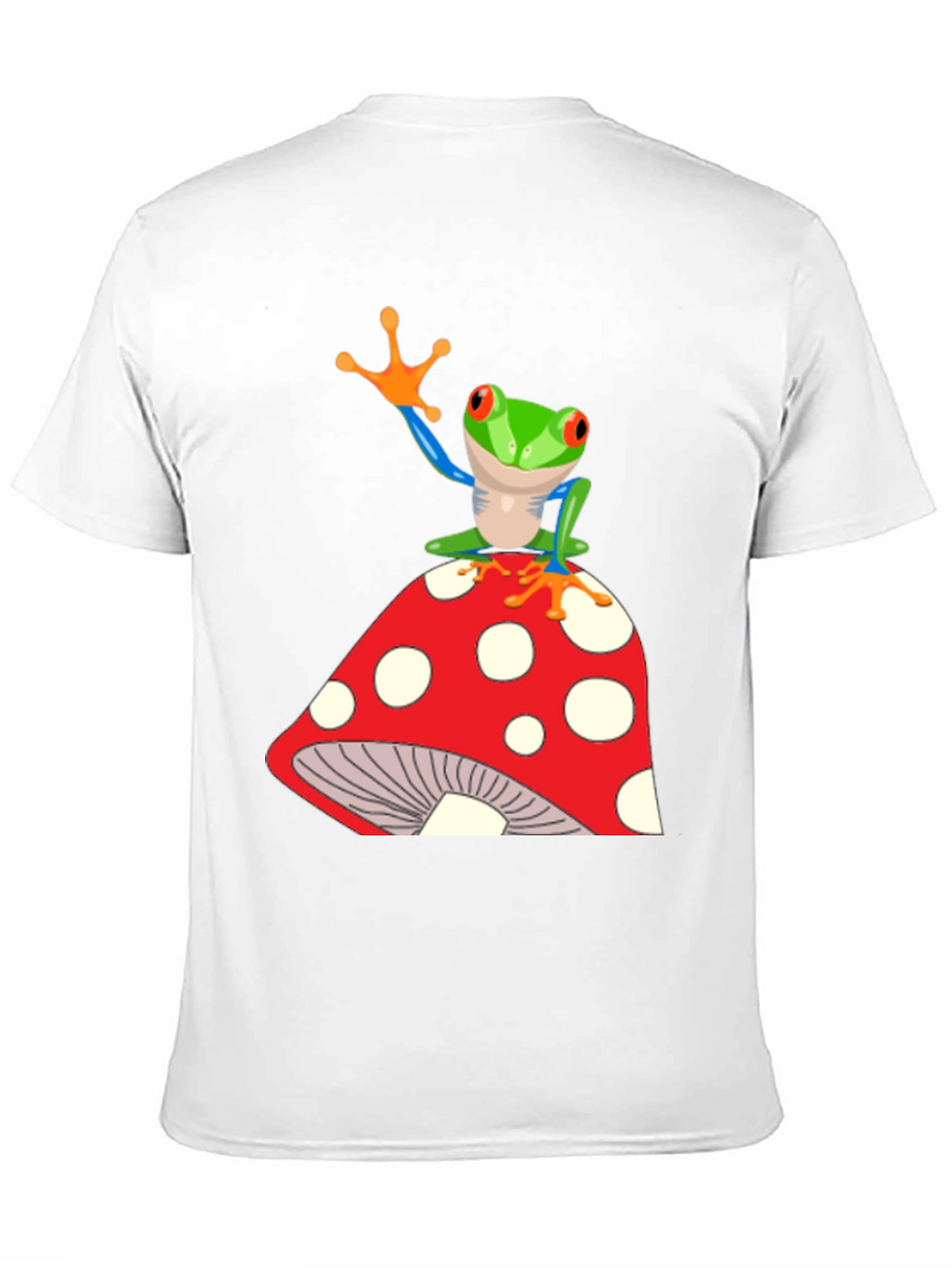 Frog on Mushroom Graphic T-Shirt