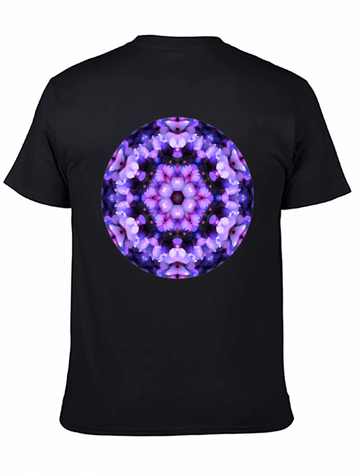 Floral Mandala Graphic Black T-Shirt